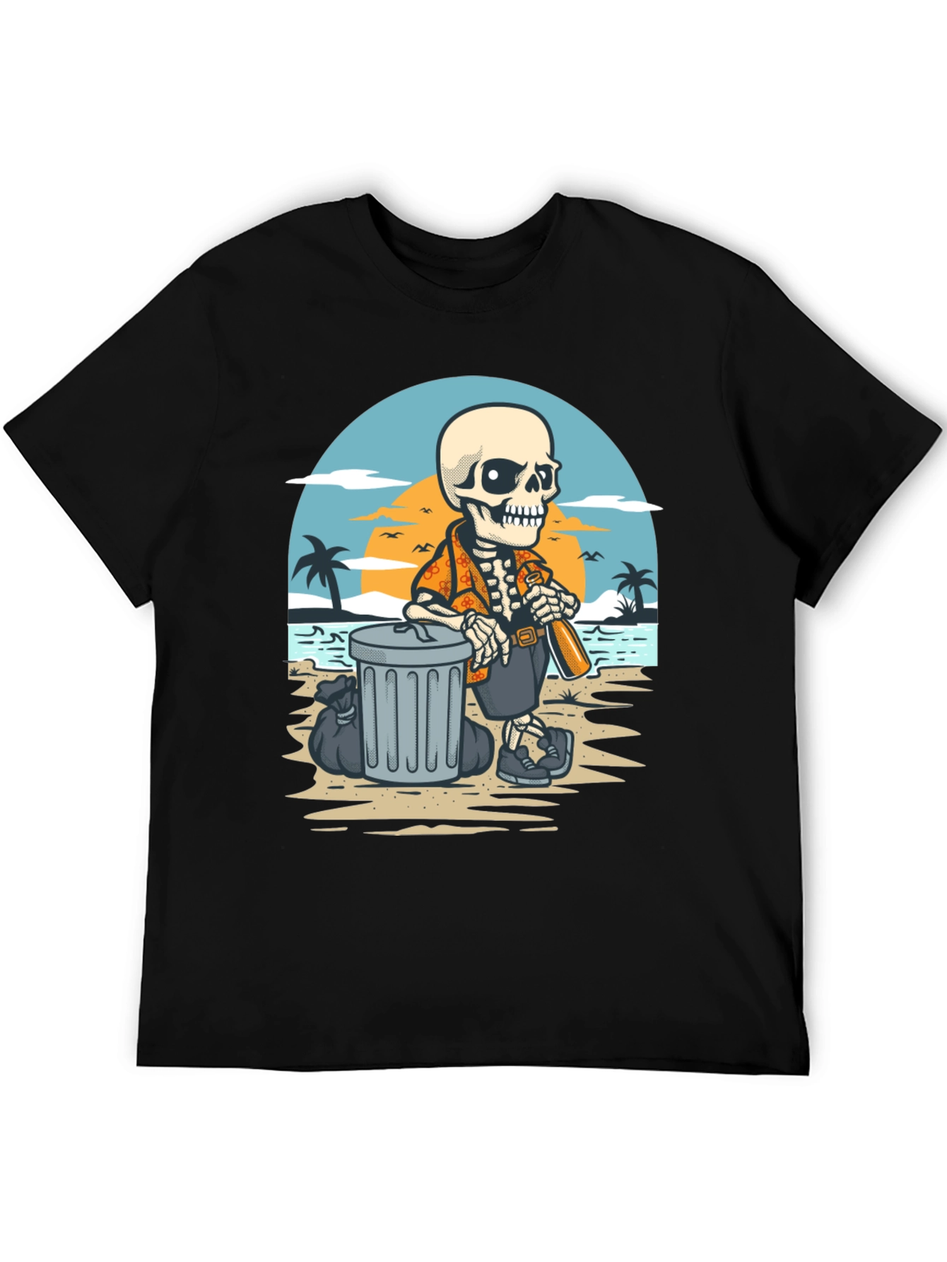 Beach Skeleton T-Shirt - Clean Up Crew
