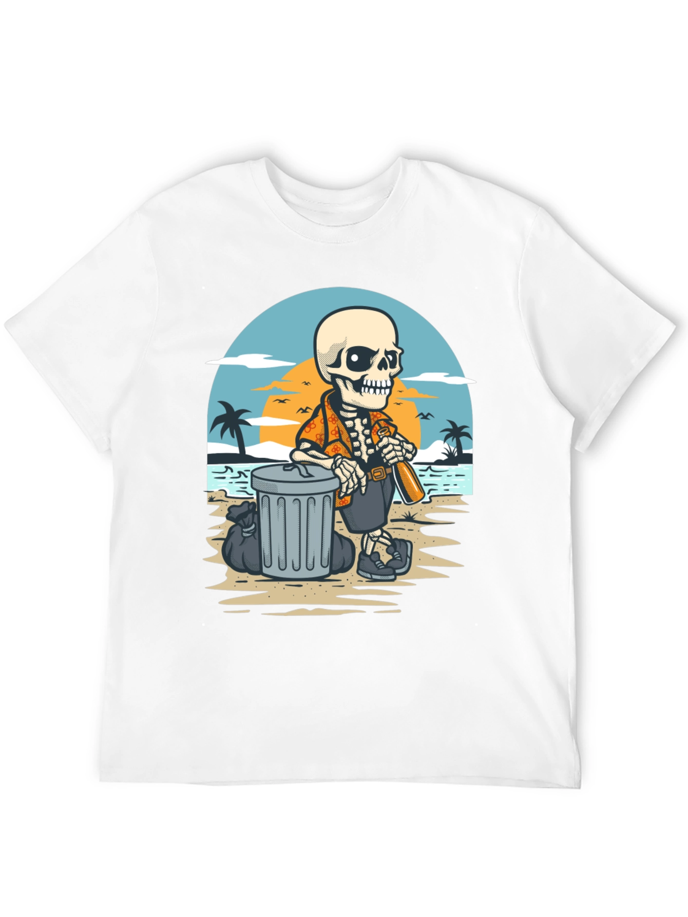 Beach Skeleton T-Shirt - Clean Up Crew