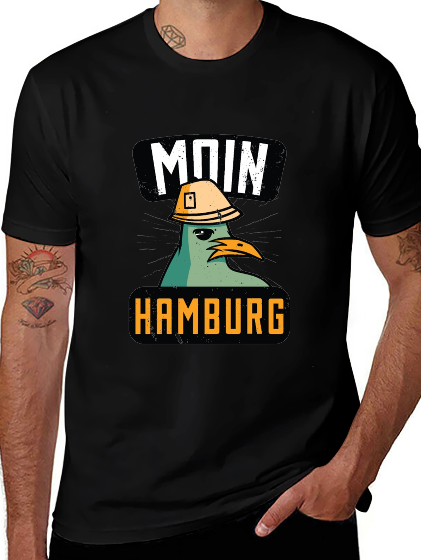 Moin Hamburg Construction Pigeon T-Shirt