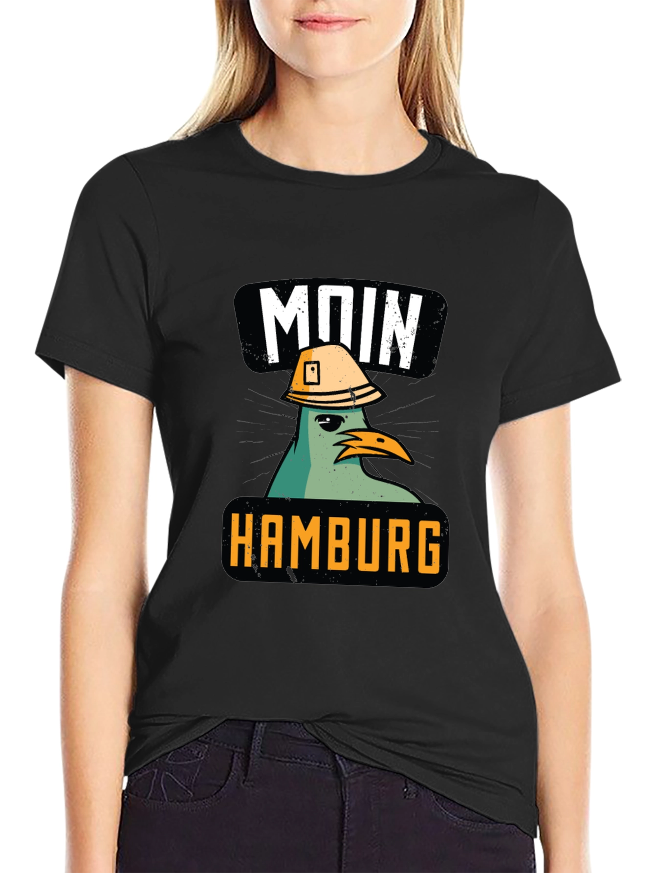Moin Hamburg Construction Pigeon T-Shirt
