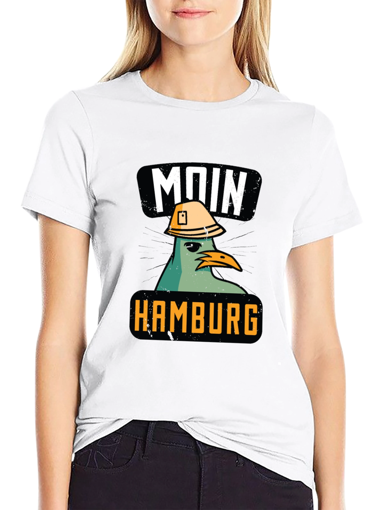 Moin Hamburg Construction Pigeon T-Shirt