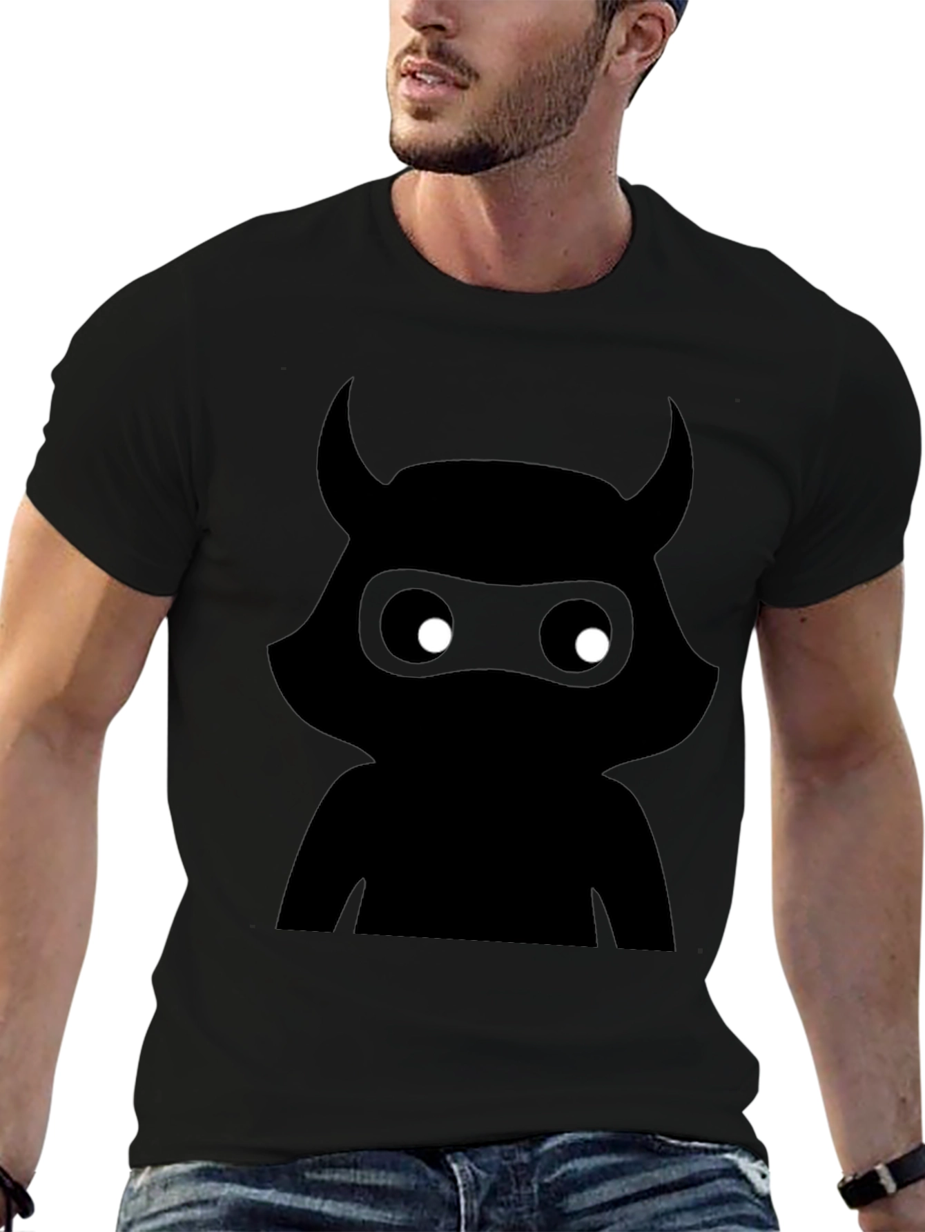 Ninja Devil Graphic Tee - Black Cotton T-Shirt