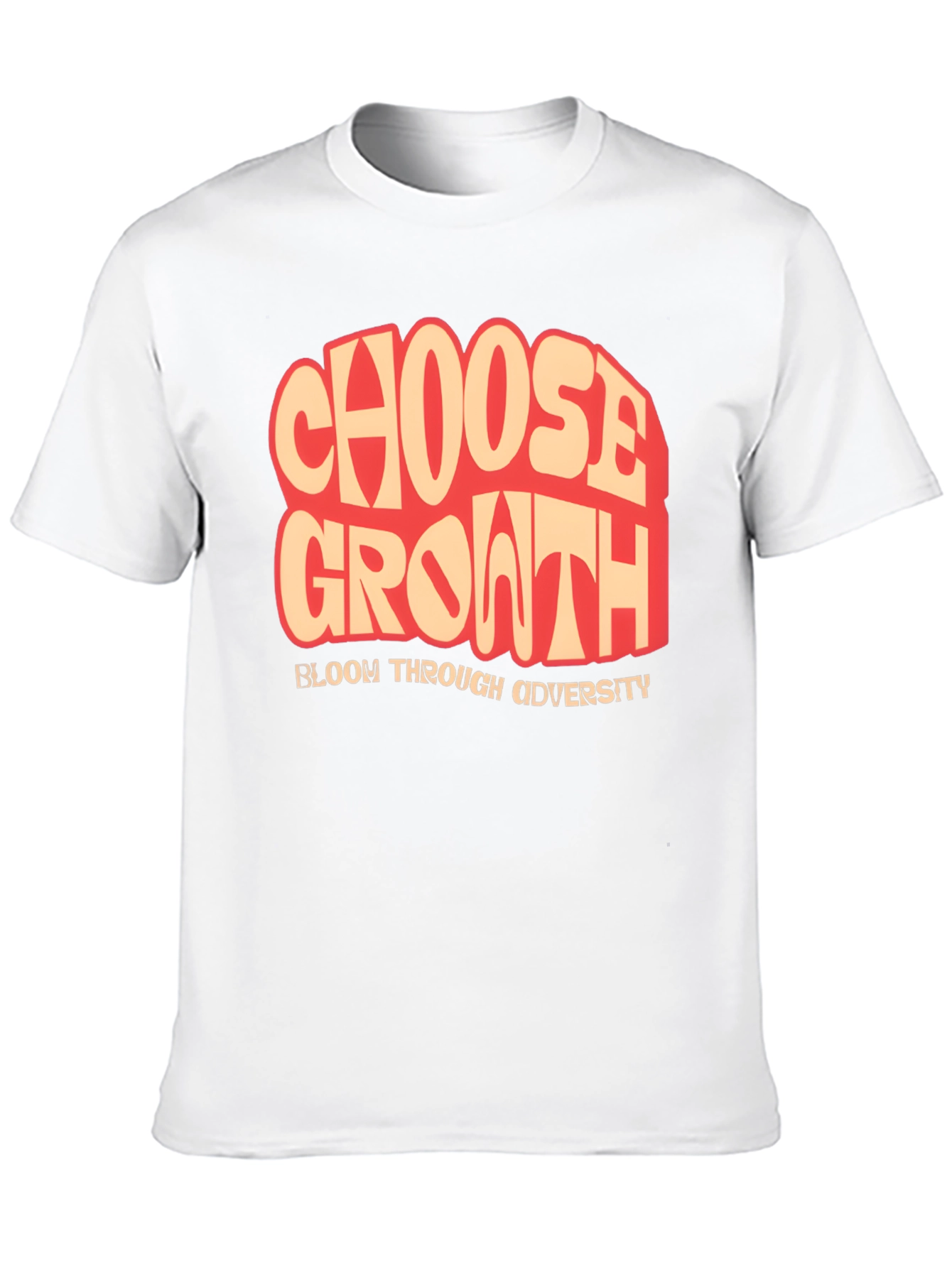 Choose Growth T-Shirt: Bloom Through Adversity Black