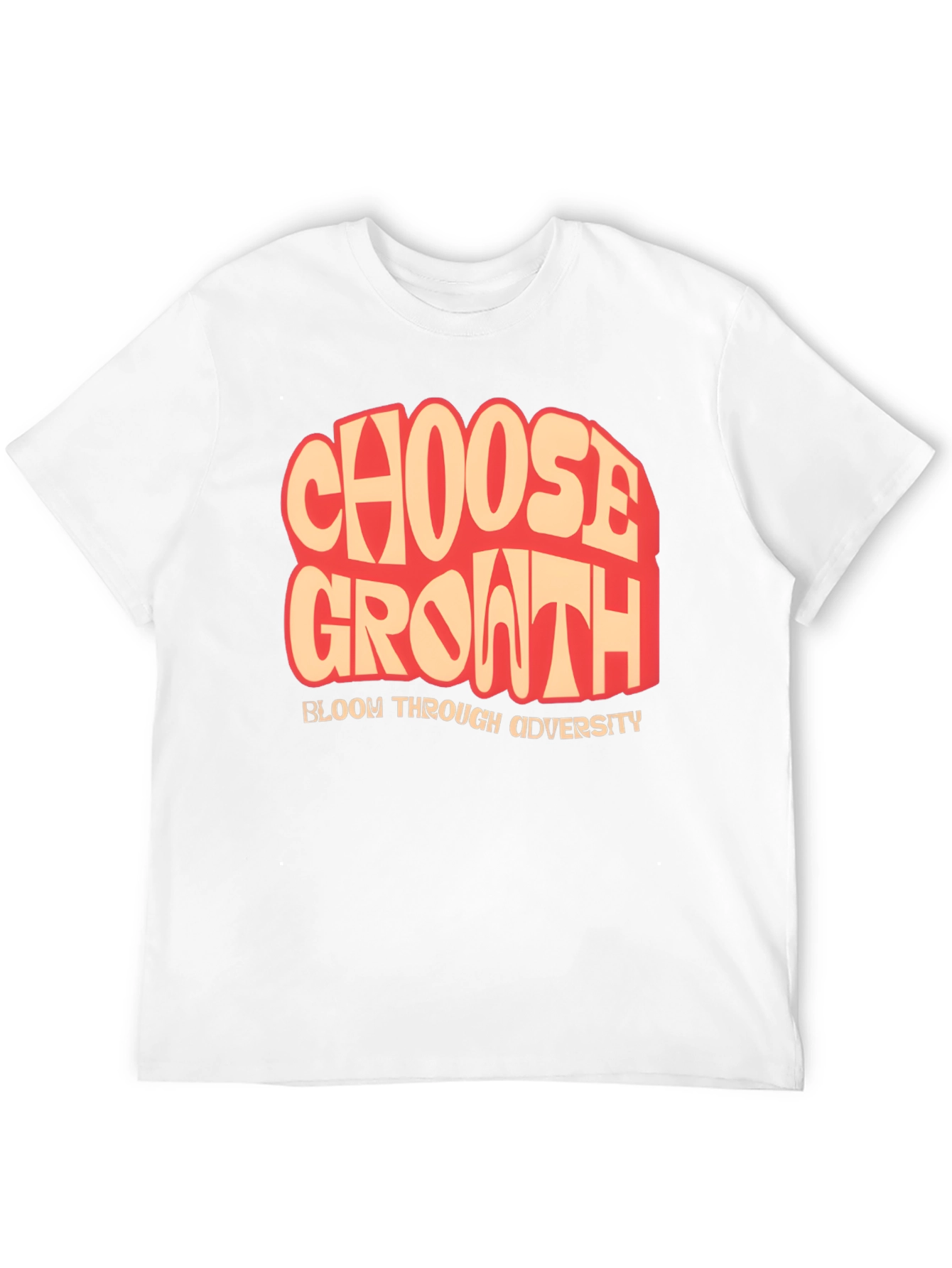 Choose Growth T-Shirt: Bloom Through Adversity Black