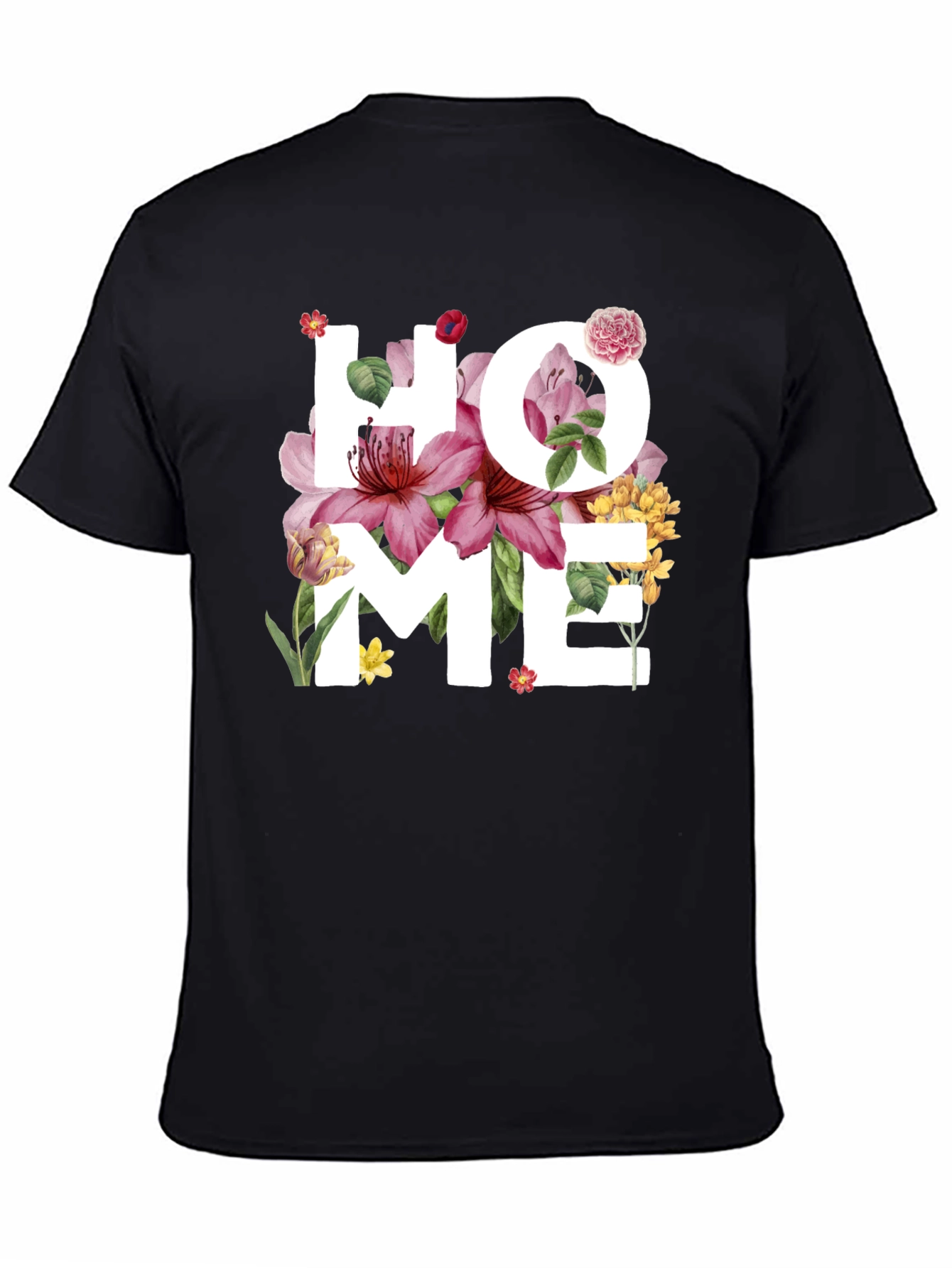 Floral HOME Graphic Tee - Stylish Comfort