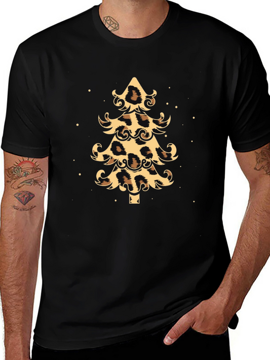 Leopard Print Christmas Tree Graphic Tee