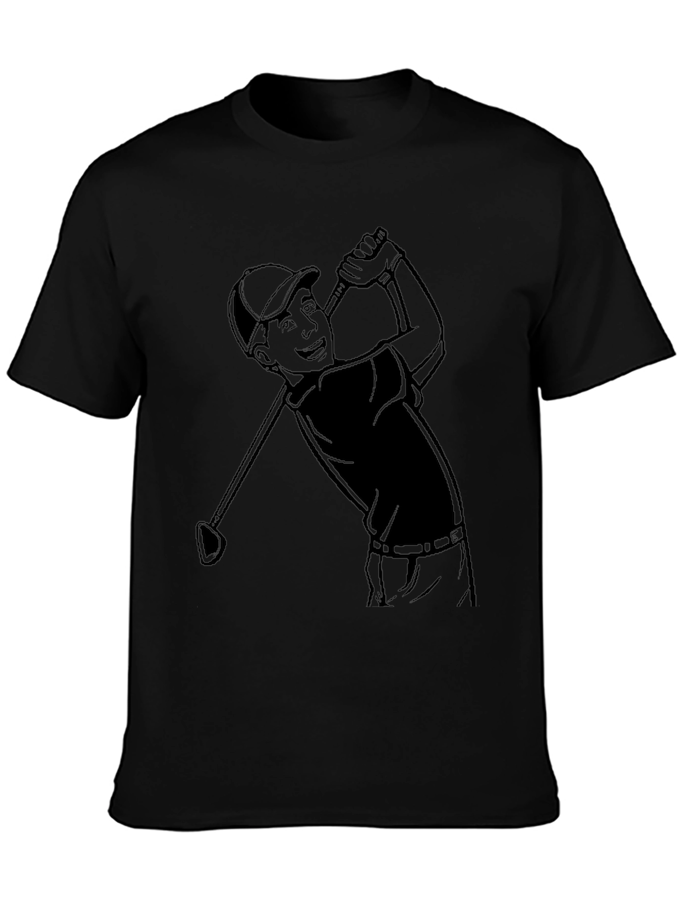 Golf Cartoon Tee - Classic Player Design