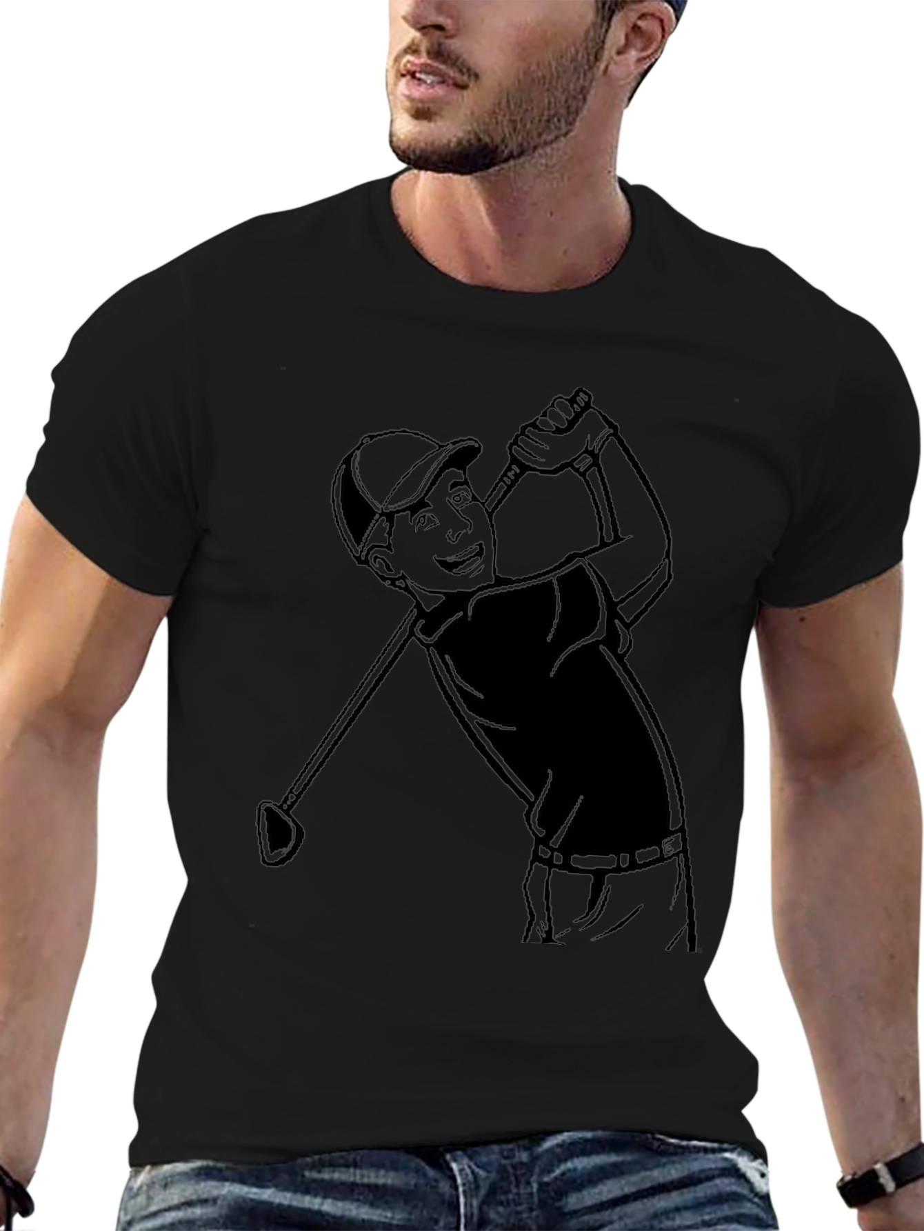 Golf Cartoon Tee - Classic Player Design