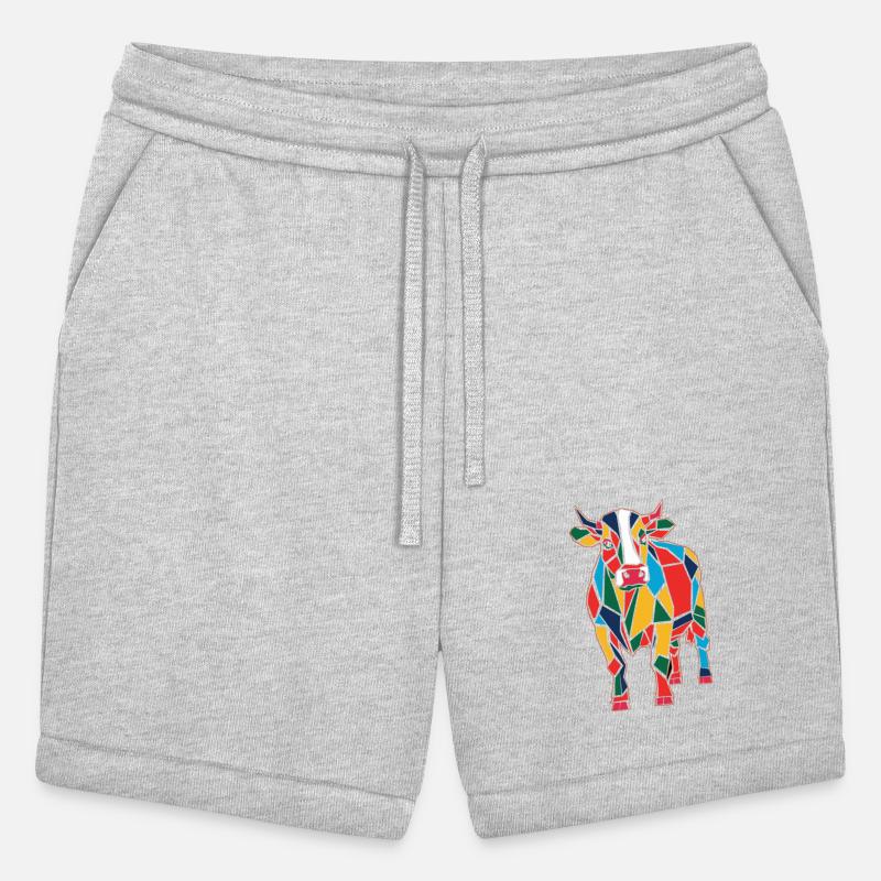 Geometric Farm Animal Graphic Colorful Cow Art