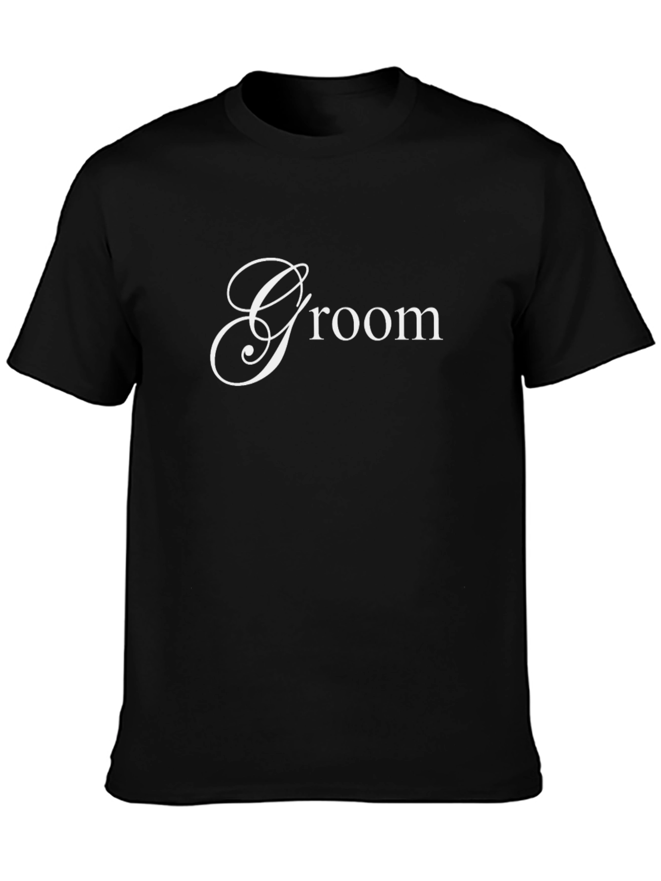 Groom Script Graphic Black T-Shirt