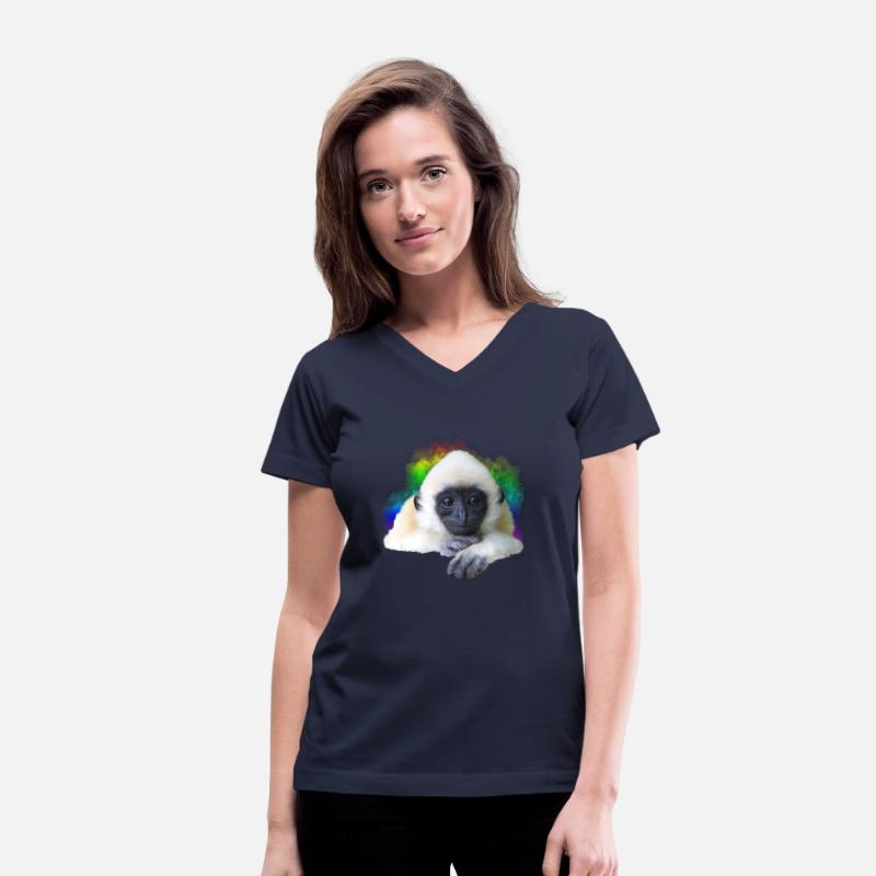 Gibbon Monkey Rainbow Cute Little Primate Animal