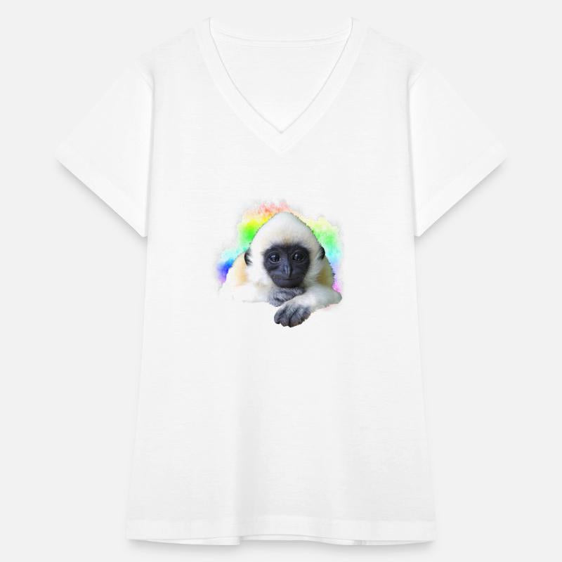 Gibbon Monkey Rainbow Cute Little Primate Animal