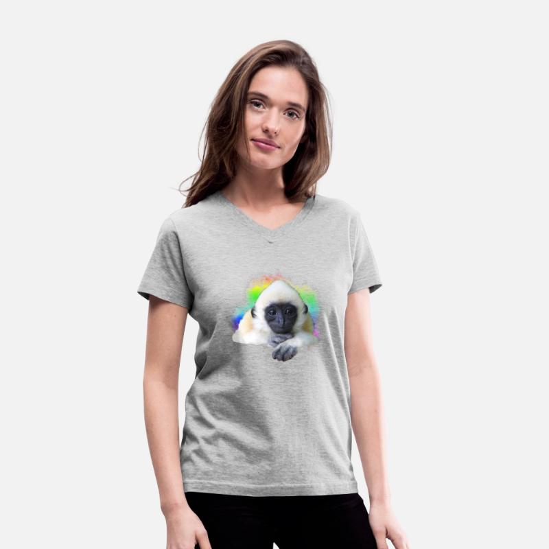 Gibbon Monkey Rainbow Cute Little Primate Animal