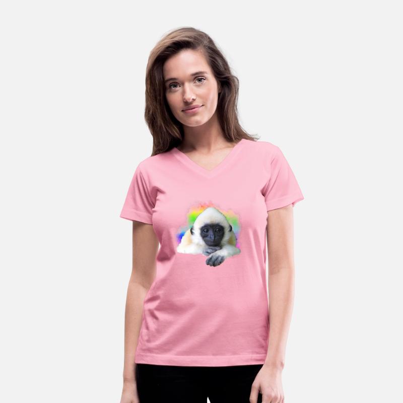 Gibbon Monkey Rainbow Cute Little Primate Animal