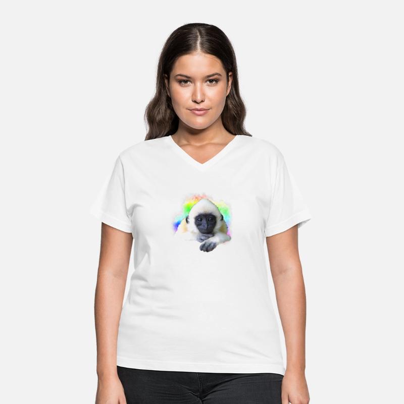 Gibbon Monkey Rainbow Cute Little Primate Animal