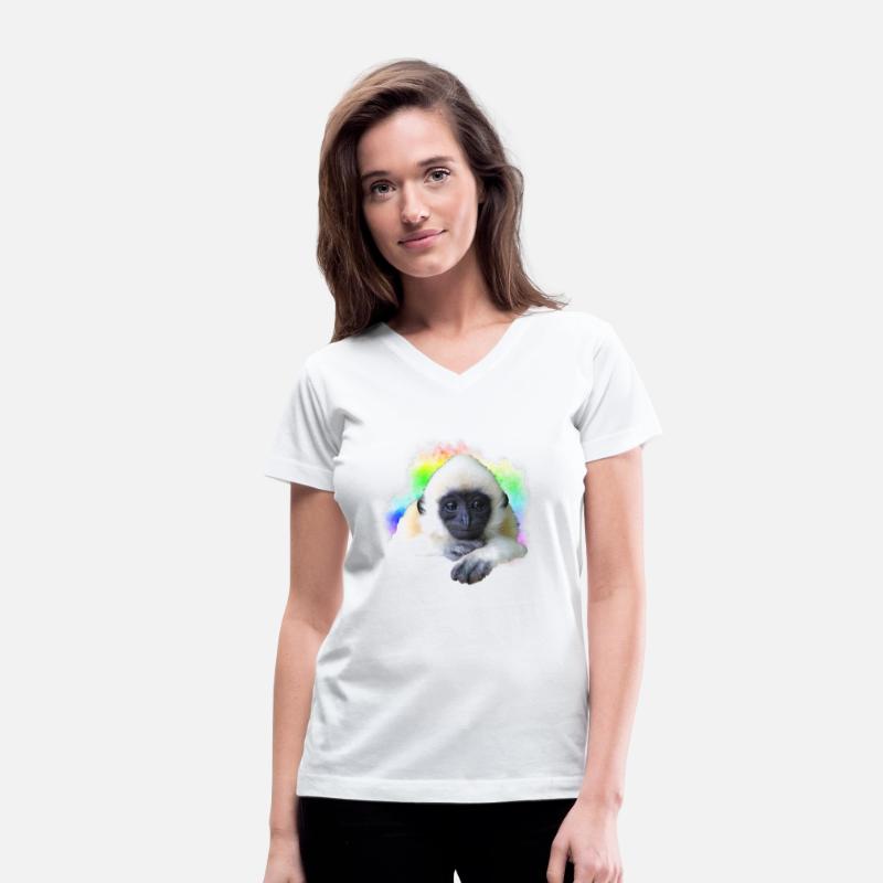 Gibbon Monkey Rainbow Cute Little Primate Animal