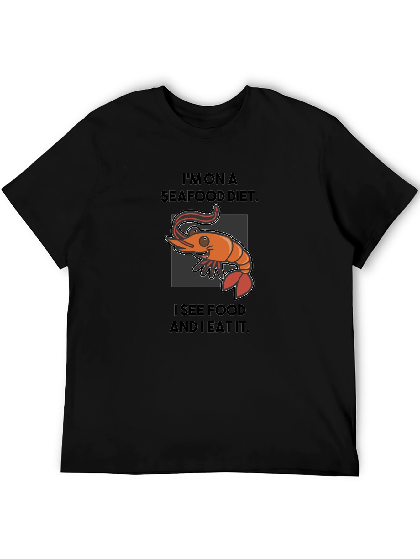 Seafood Diet Funny Graphic T-Shirt
