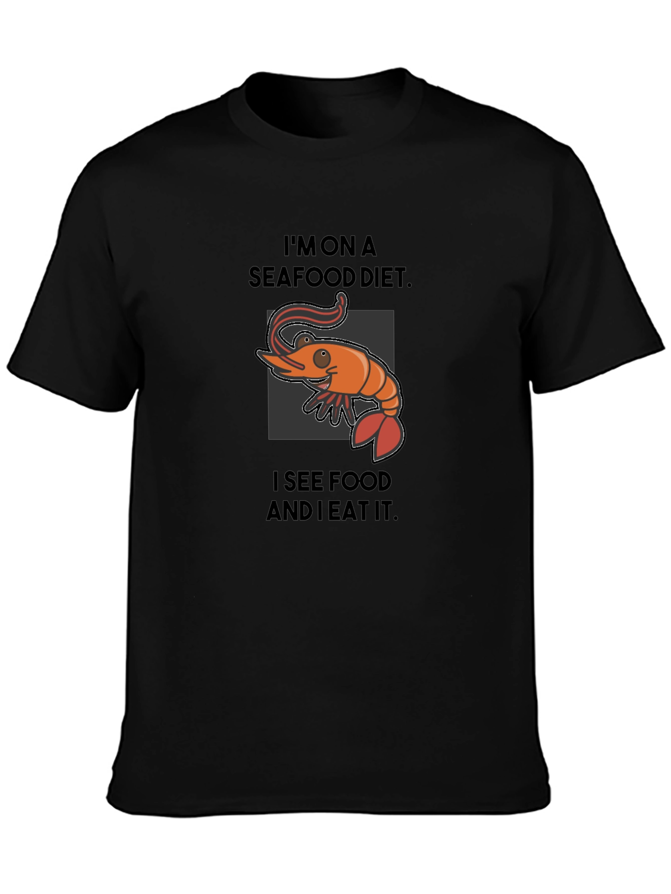 Seafood Diet Funny Graphic T-Shirt