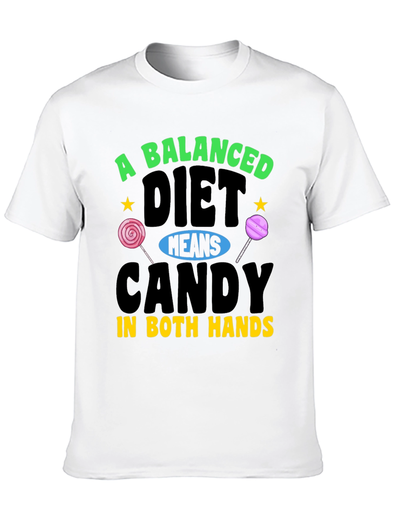 Balanced Diet Candy T-Shirt Funny Graphic Tee