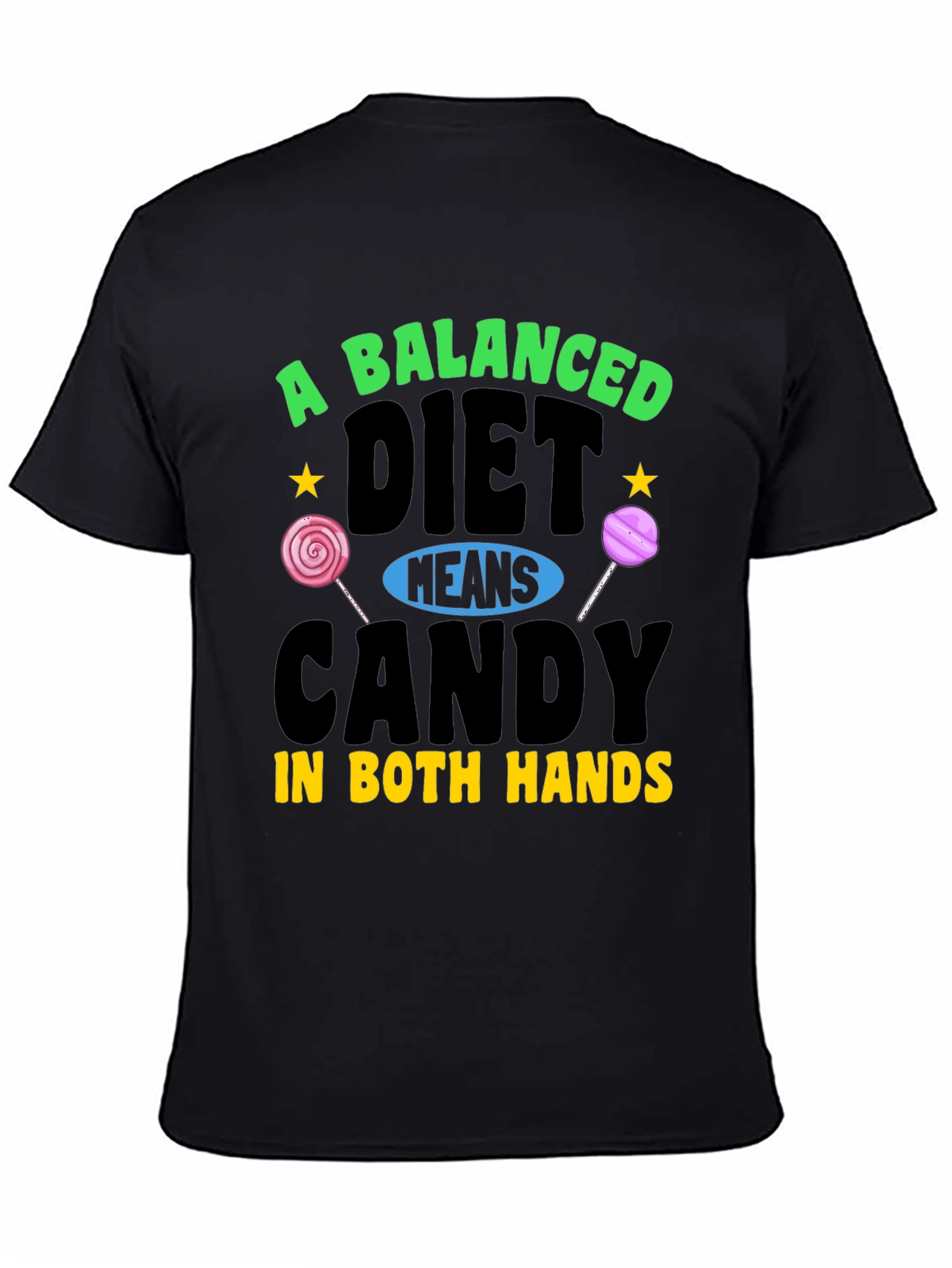 Balanced Diet Candy T-Shirt Funny Graphic Tee