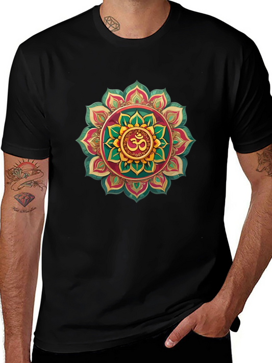 Om Mandala Graphic Tee - Stylish Spiritual Shirt