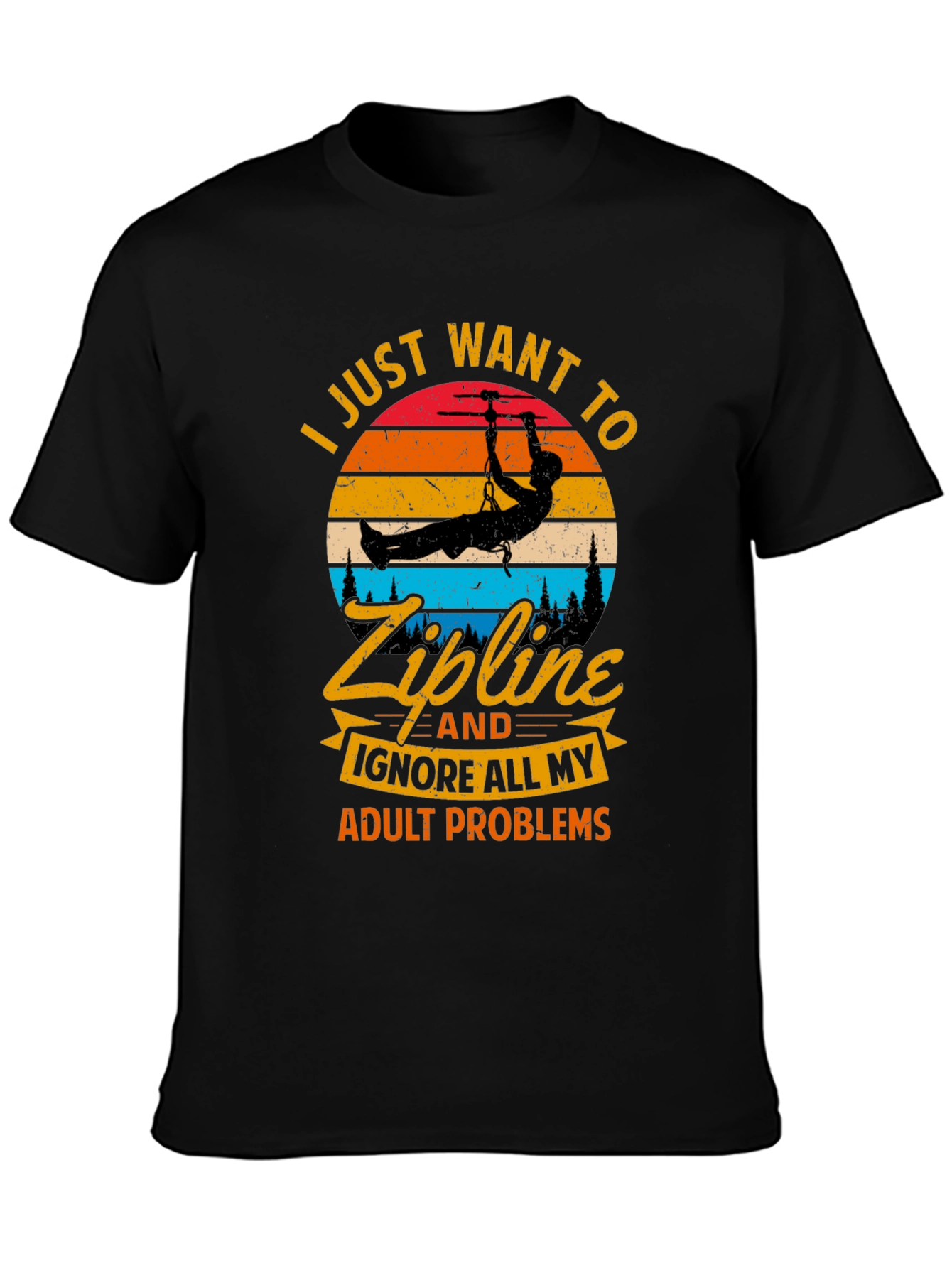 Zipline Adult Problems T-Shirt