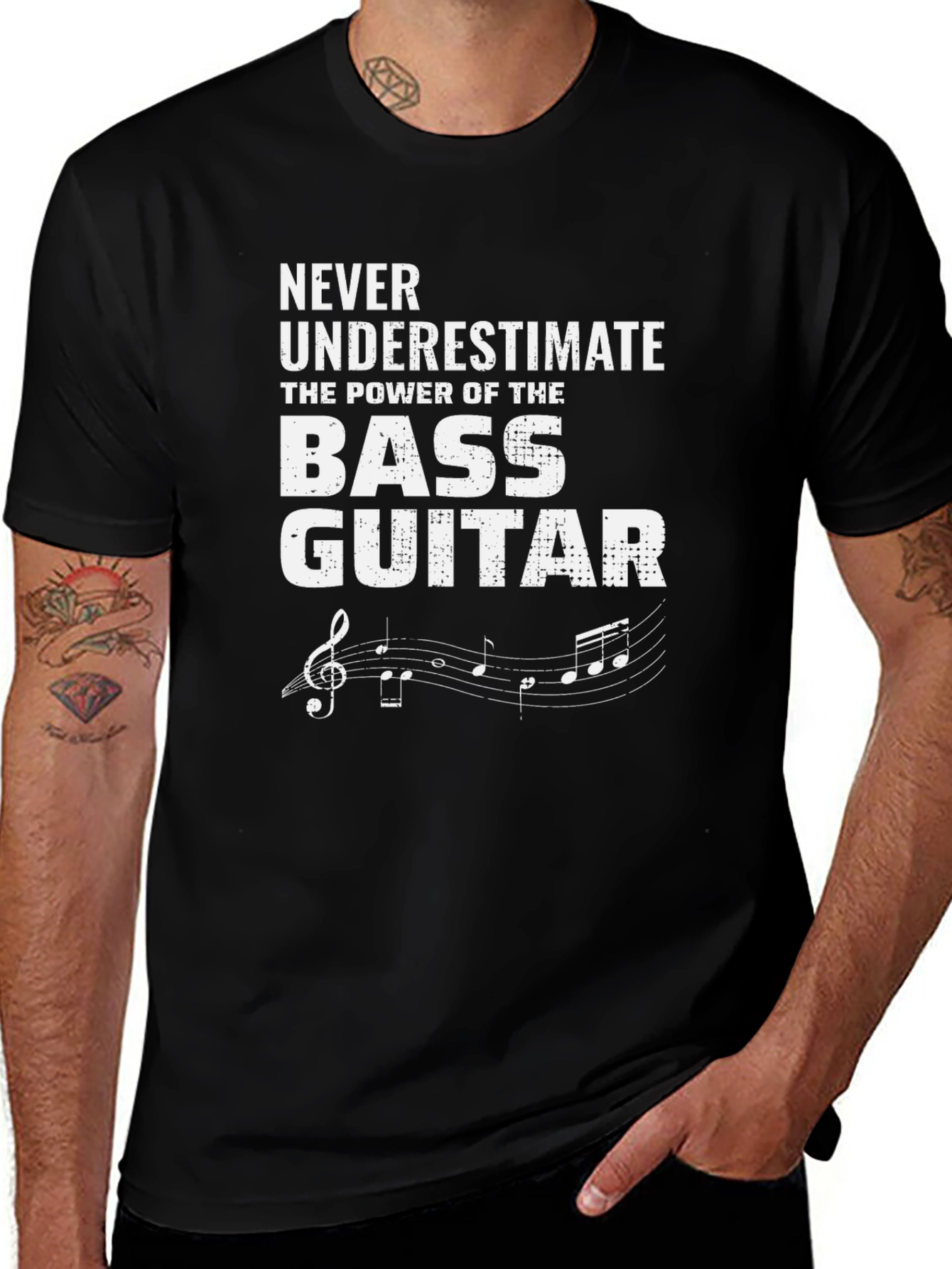 Bass Guitar Power T-Shirt - Musician Tee