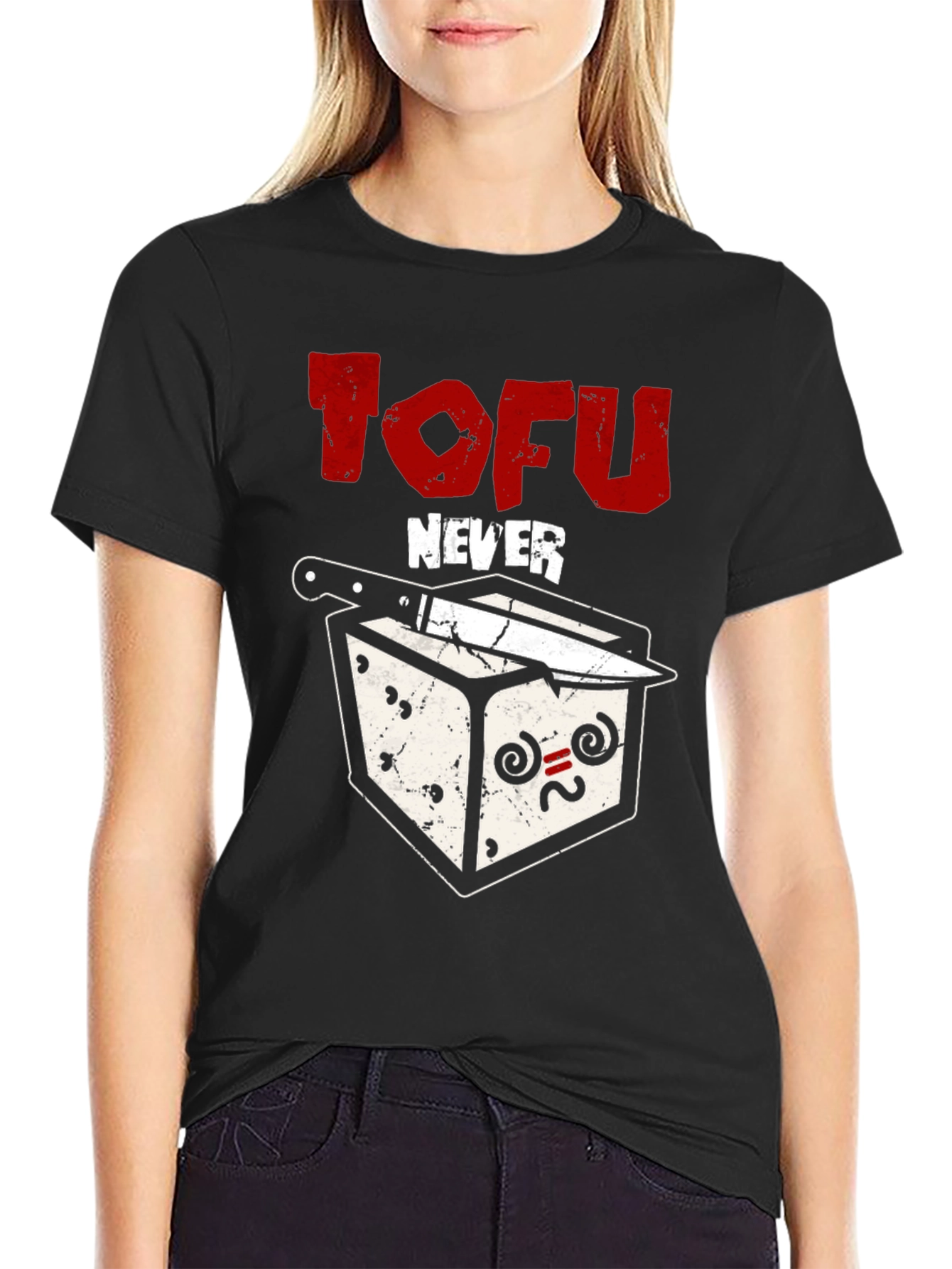 Tofu Never Die Black Graphic Tee