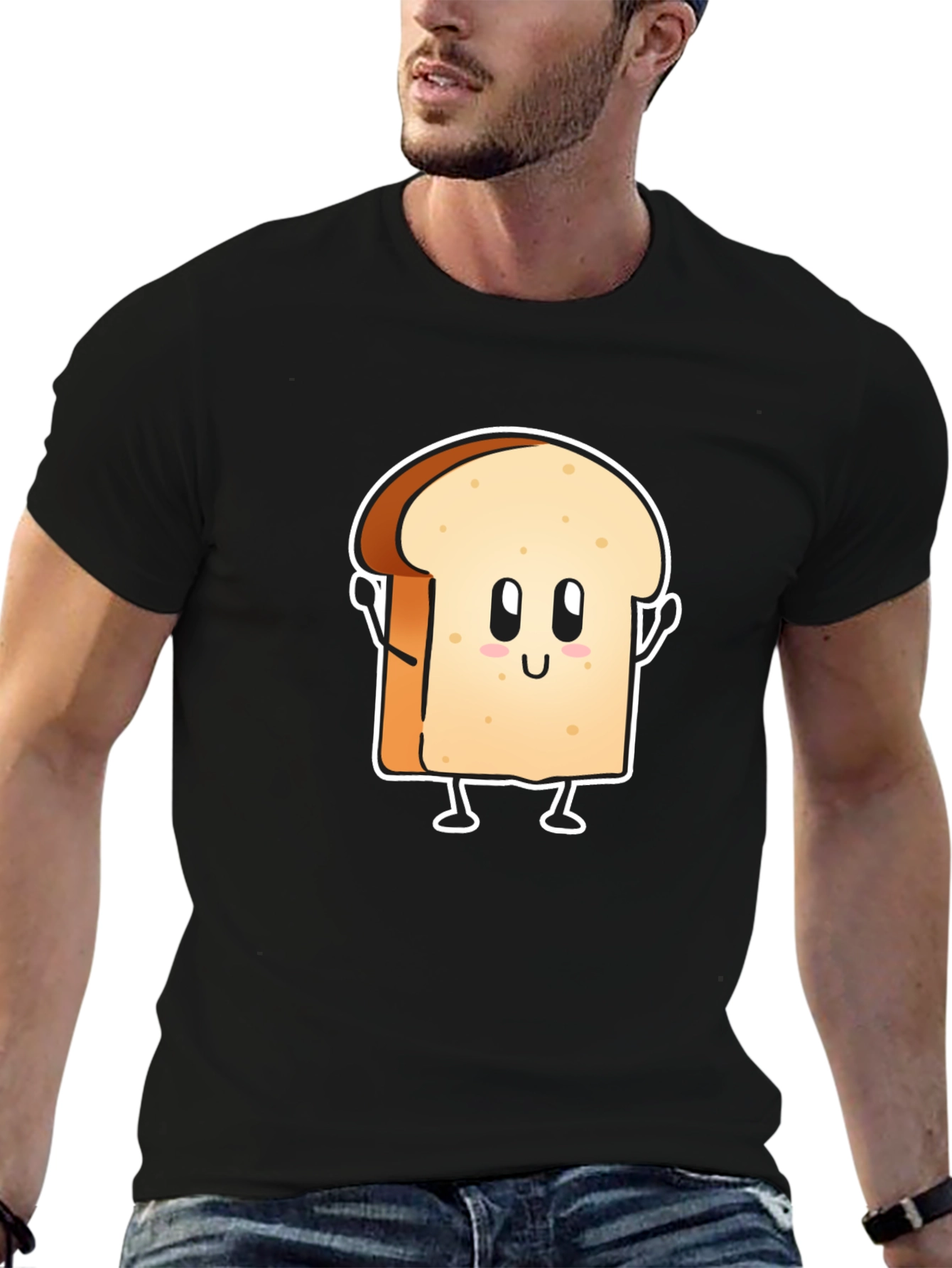 Funny Toast Cartoon Graphic Tee
