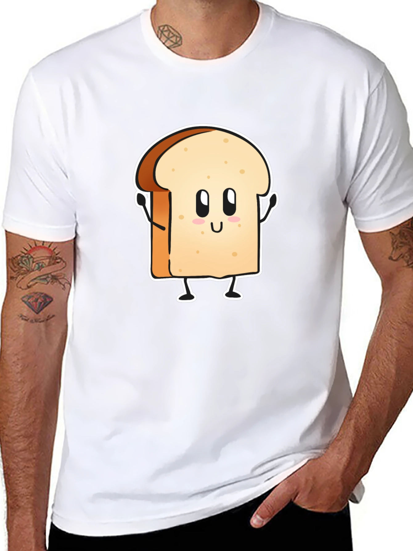 Funny Toast Cartoon Graphic Tee
