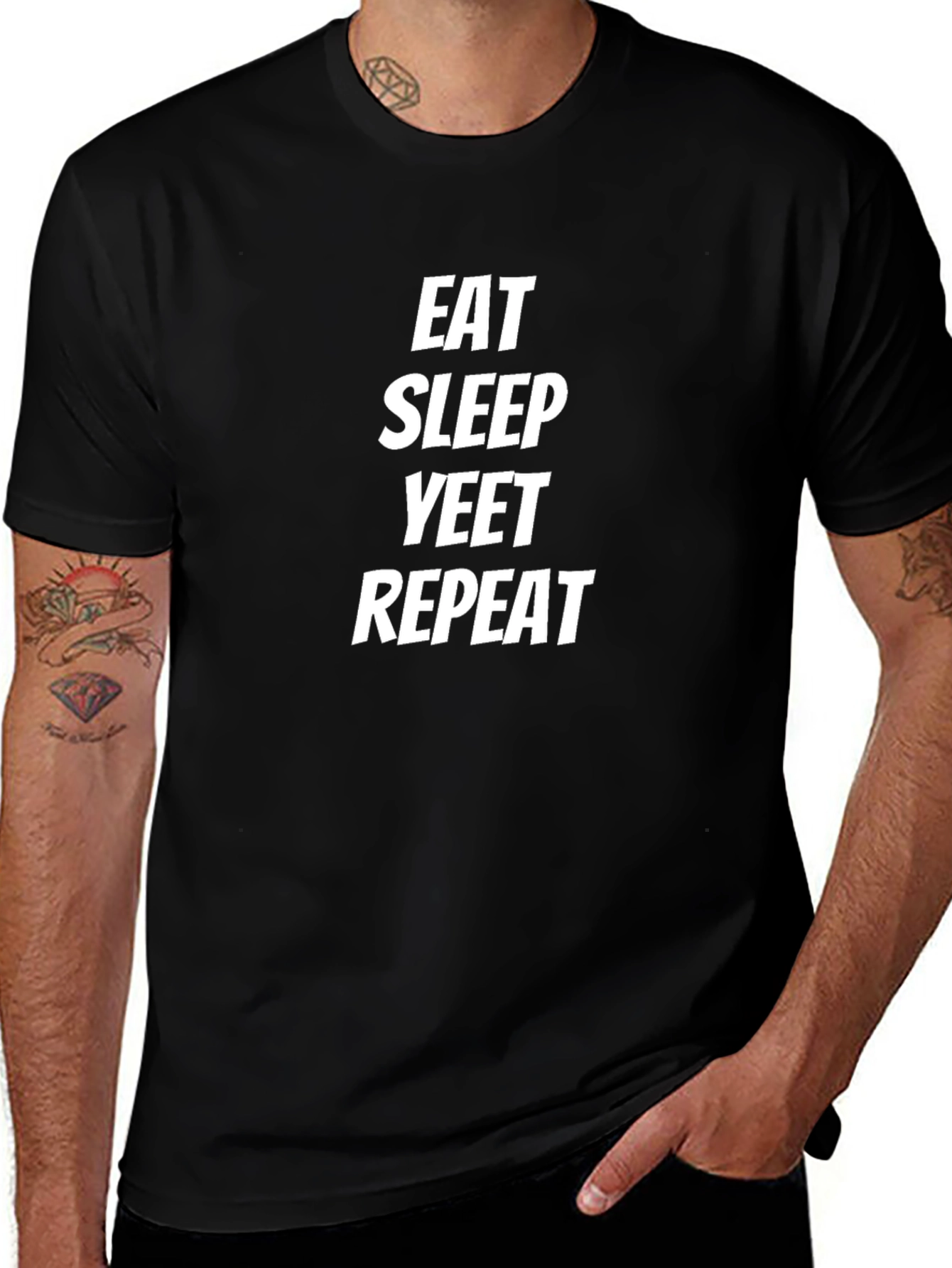 Eat Sleep Yeet Repeat T-Shirt - Funny Graphic Tee