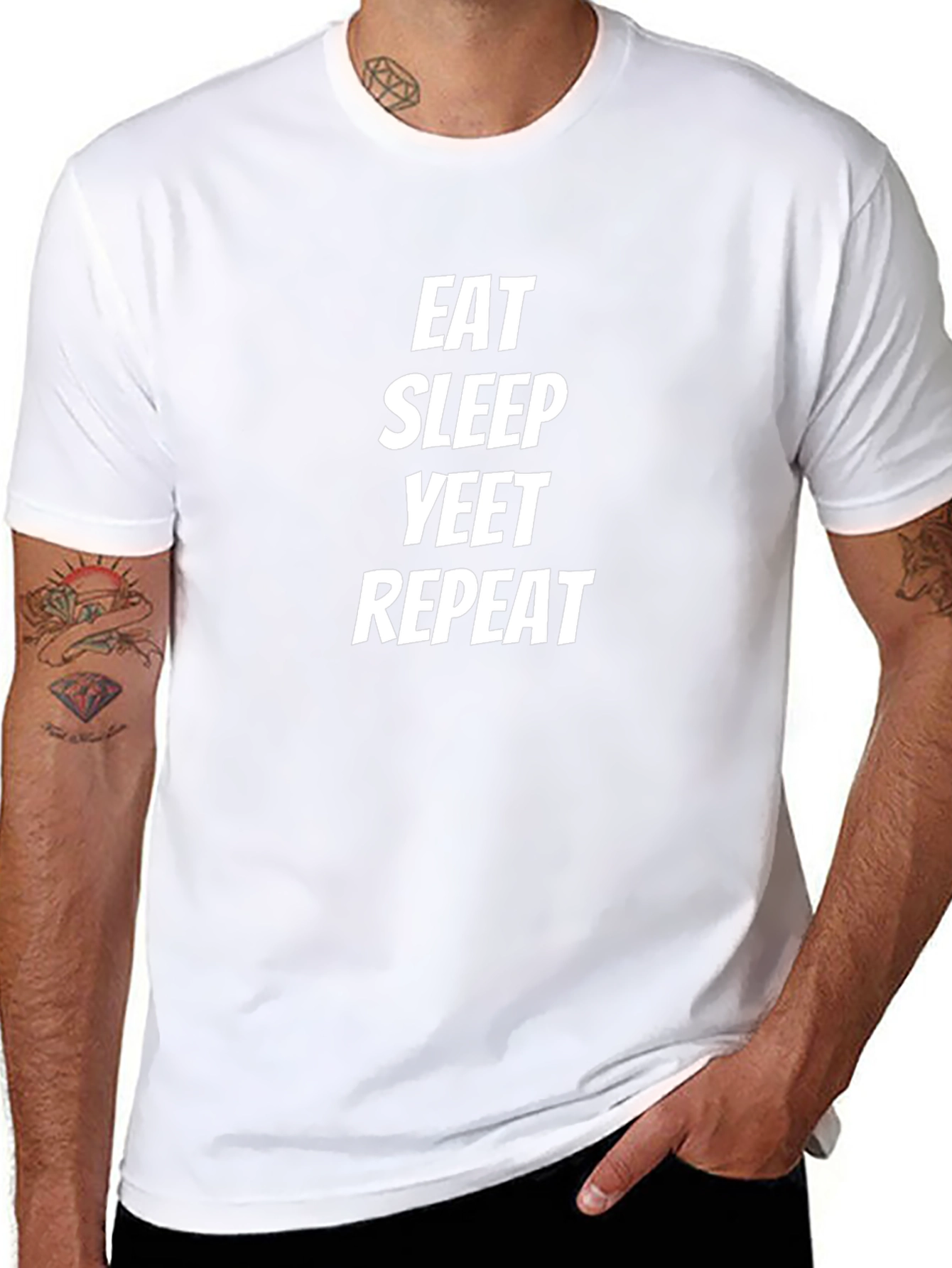 Eat Sleep Yeet Repeat T-Shirt - Funny Graphic Tee