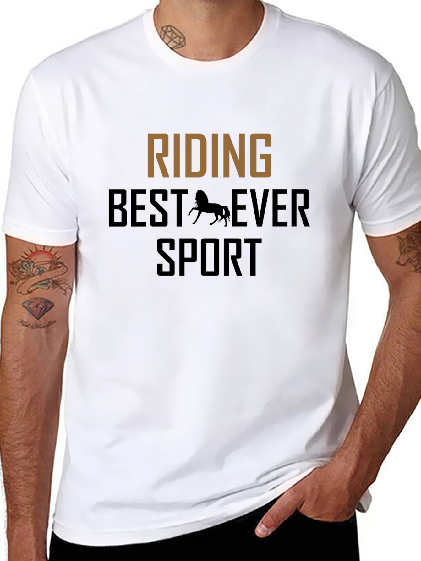 Riding Best Ever Sport Black T-Shirt