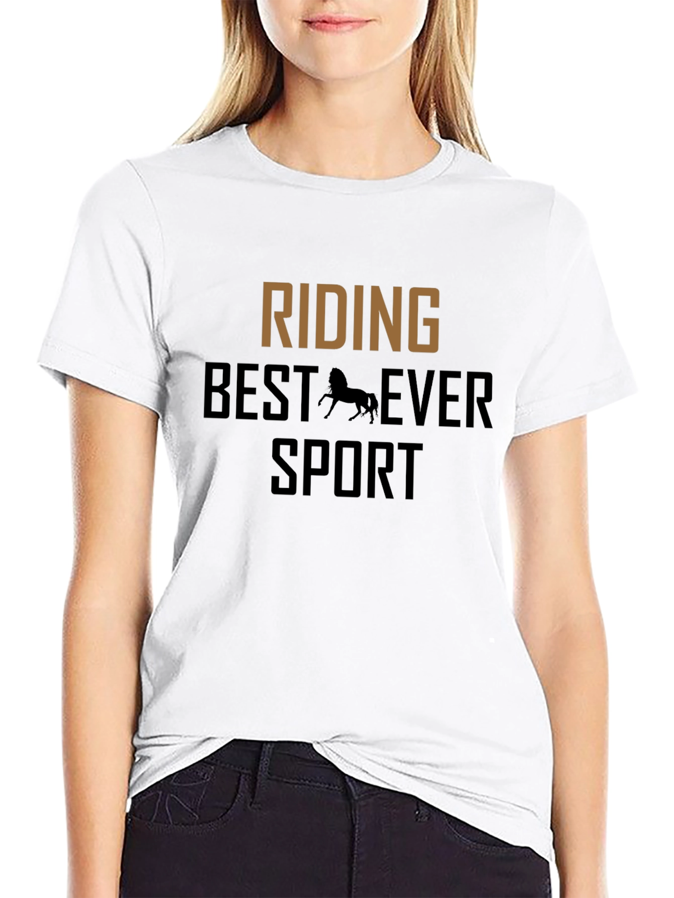 Riding Best Ever Sport Black T-Shirt