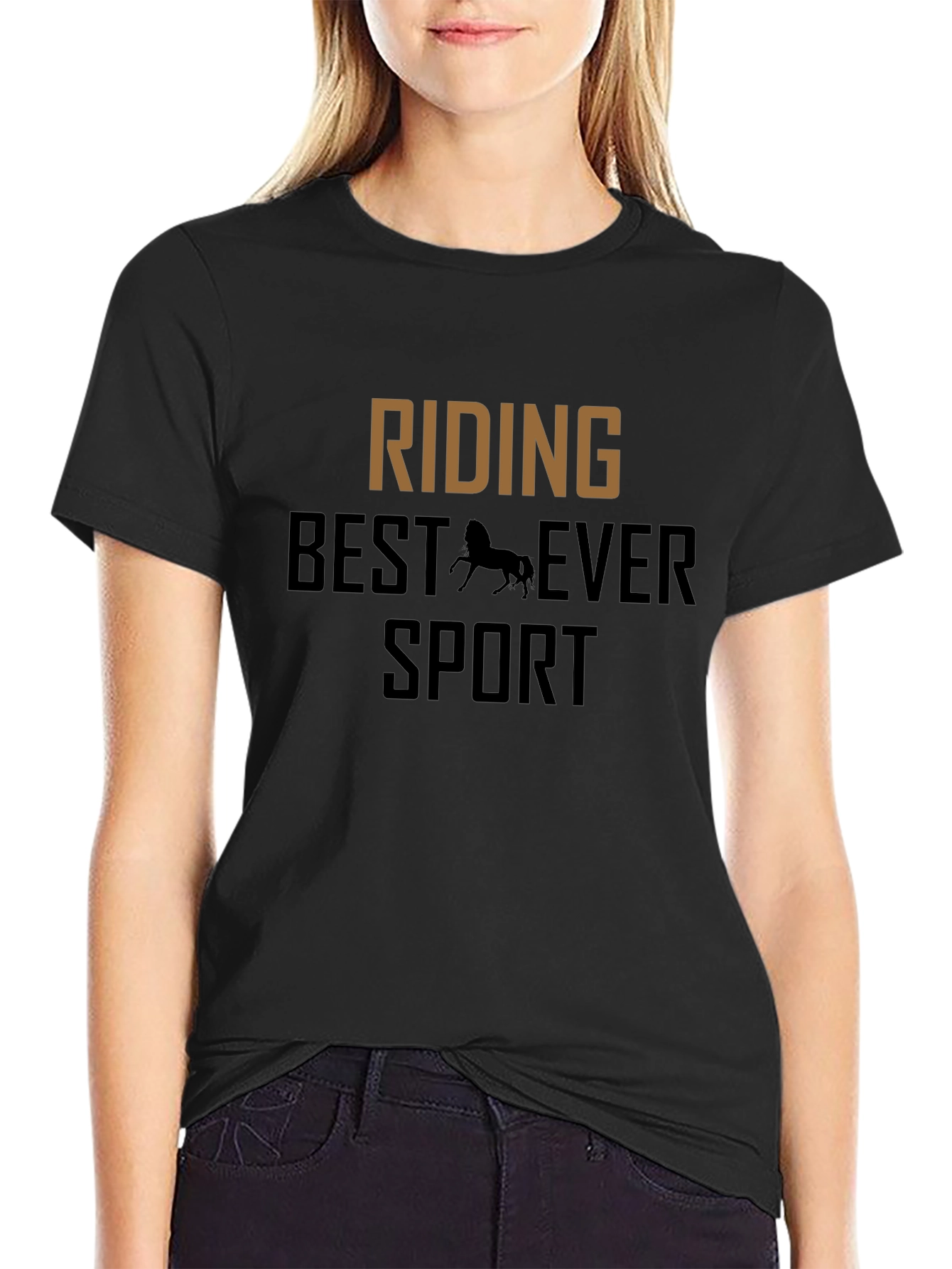 Riding Best Ever Sport Black T-Shirt