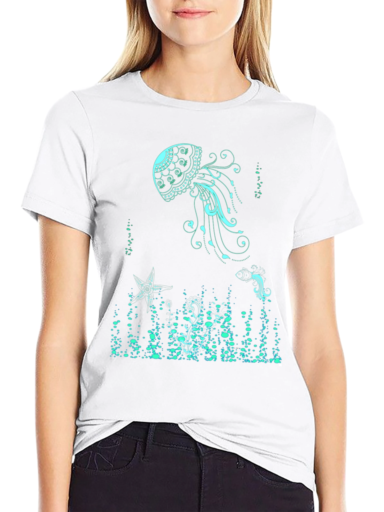 Jellyfish Graphic T-Shirt - Black