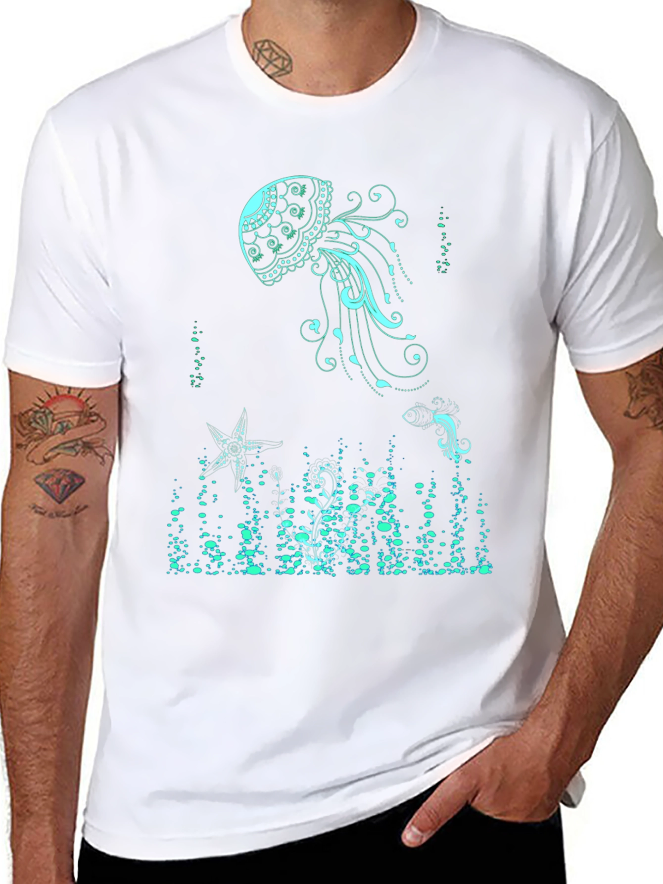 Jellyfish Graphic T-Shirt - Black