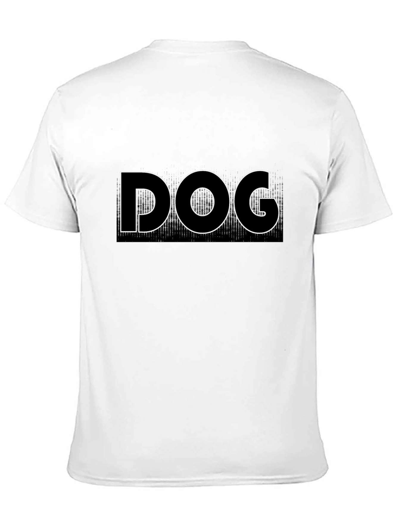 Dog Outline Black T-Shirt - Classic Crew Neck Tee