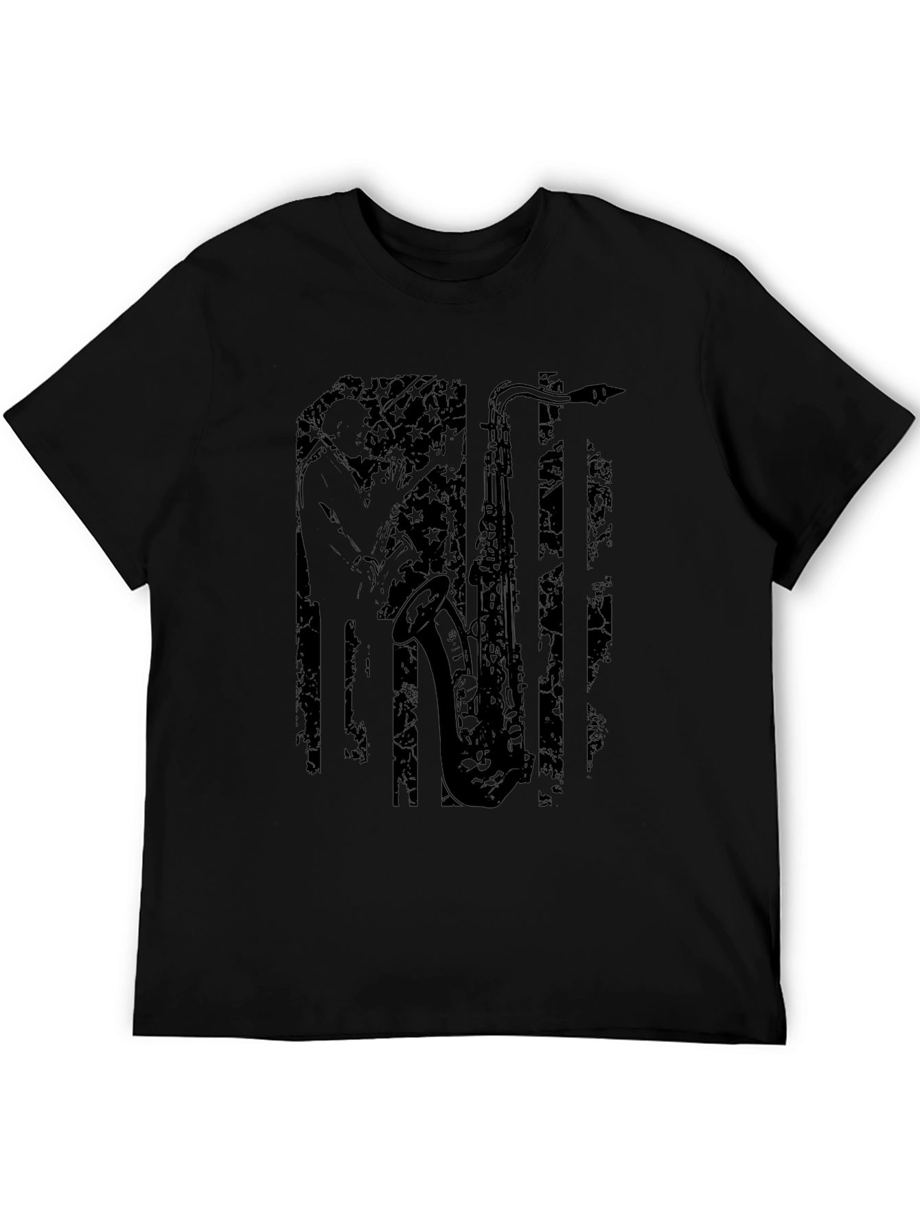 Saxophone American Flag Graphic Tee