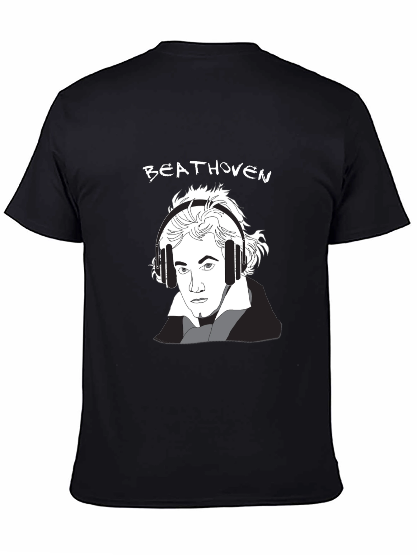 Beethoven Headphones Graphic Tee - Music Lover Shirt