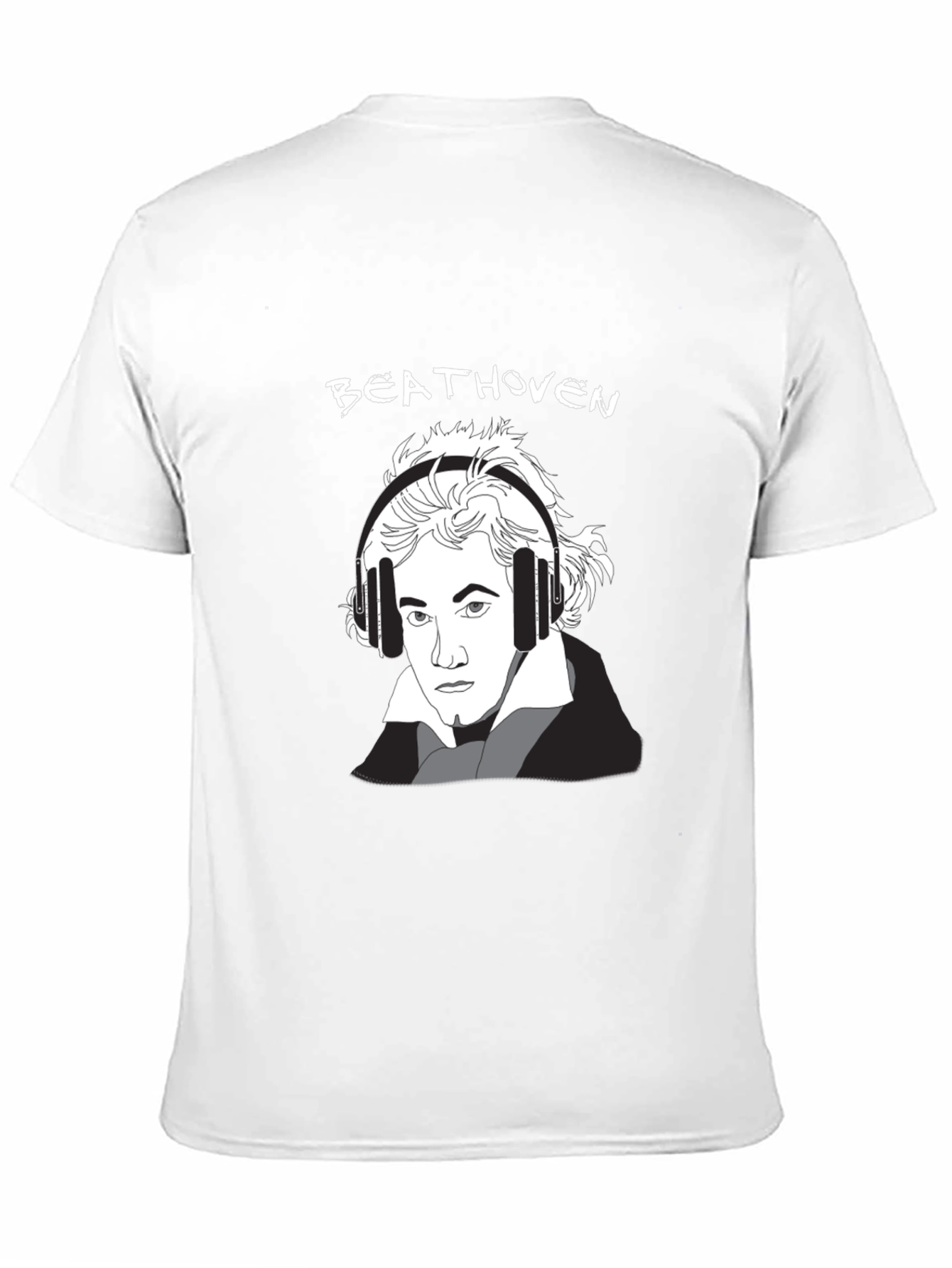 Beethoven Headphones Graphic Tee - Music Lover Shirt