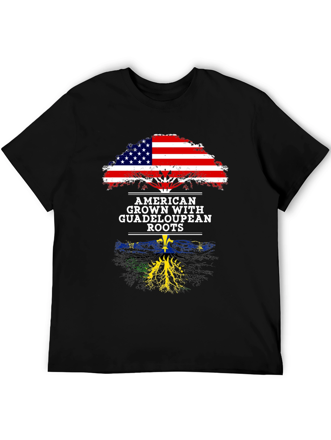 American Guadeloupean Roots Graphic T-Shirt