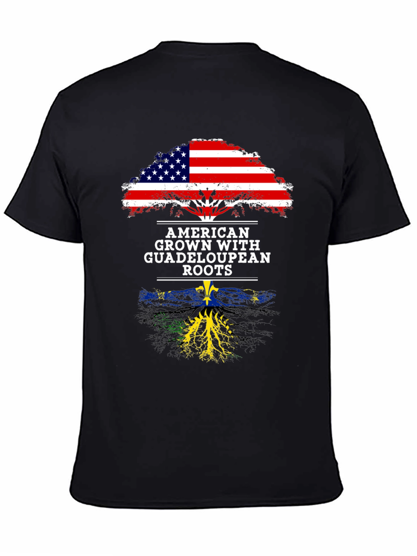 American Guadeloupean Roots Graphic T-Shirt