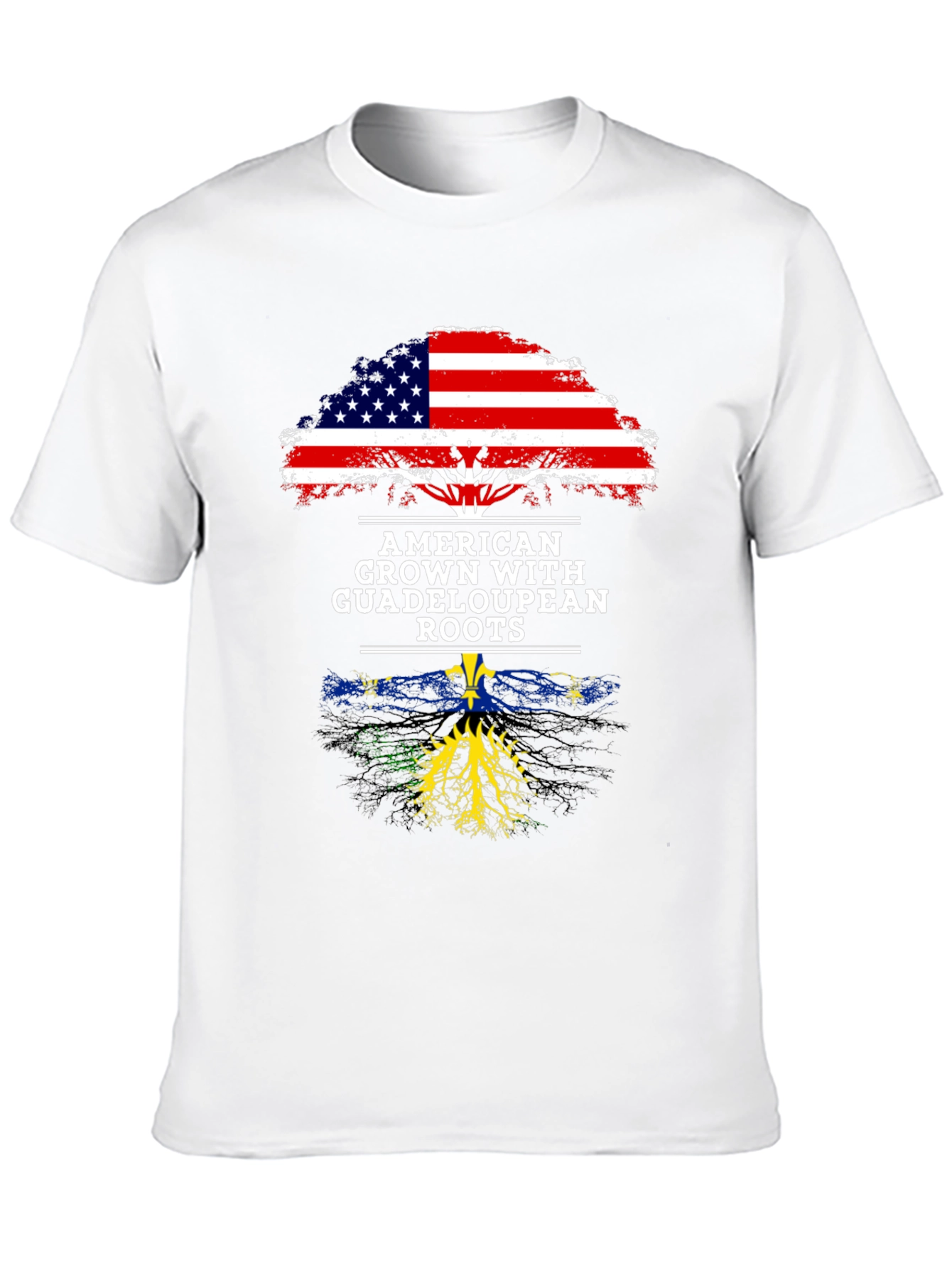 American Guadeloupean Roots Graphic T-Shirt