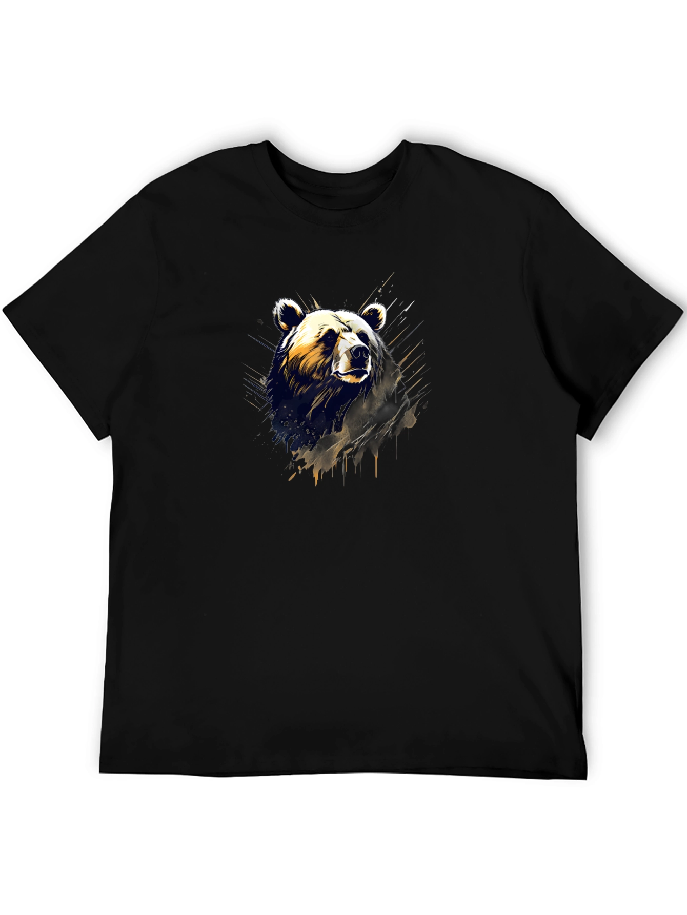 Bear Graphic Tee - Mens Black T-Shirt