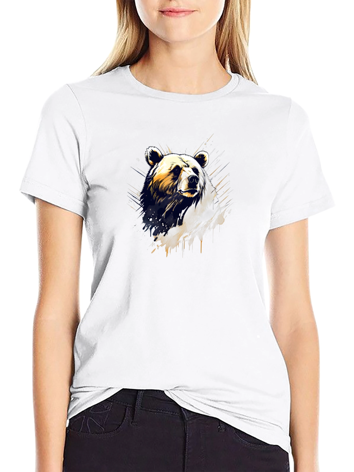 Bear Graphic Tee - Mens Black T-Shirt