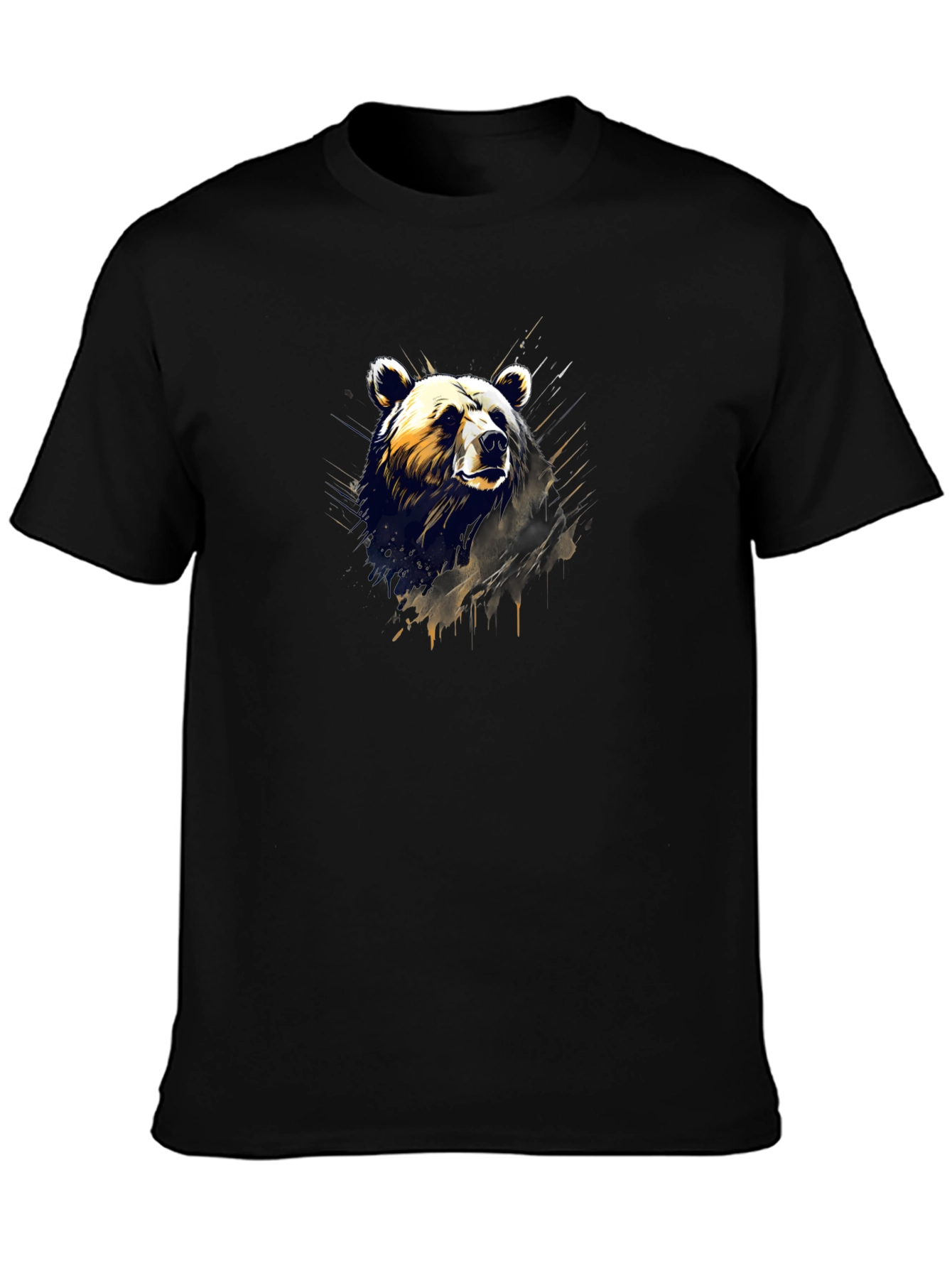 Bear Graphic Tee - Mens Black T-Shirt