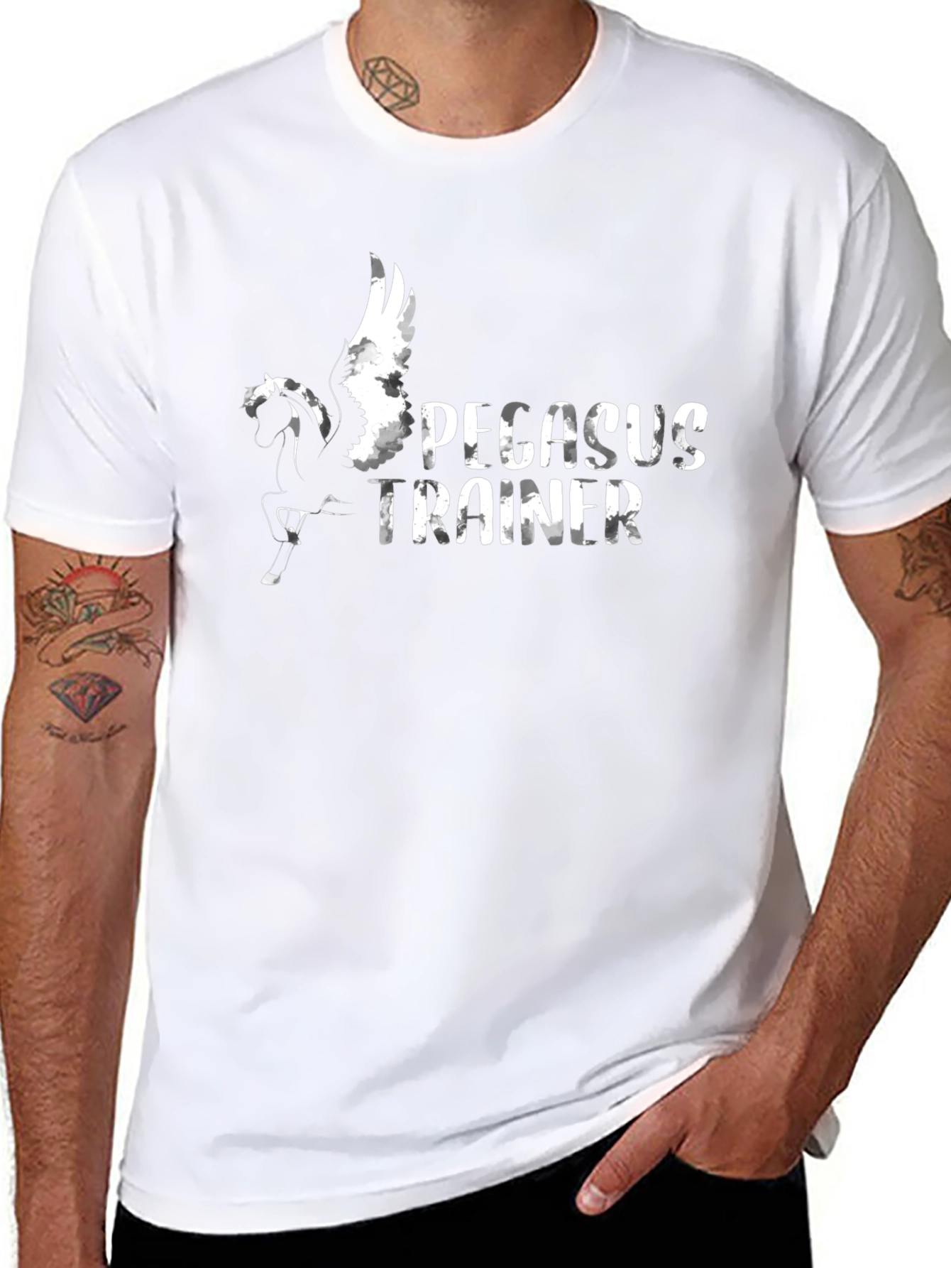 Pegasus Trainer Black T-Shirt