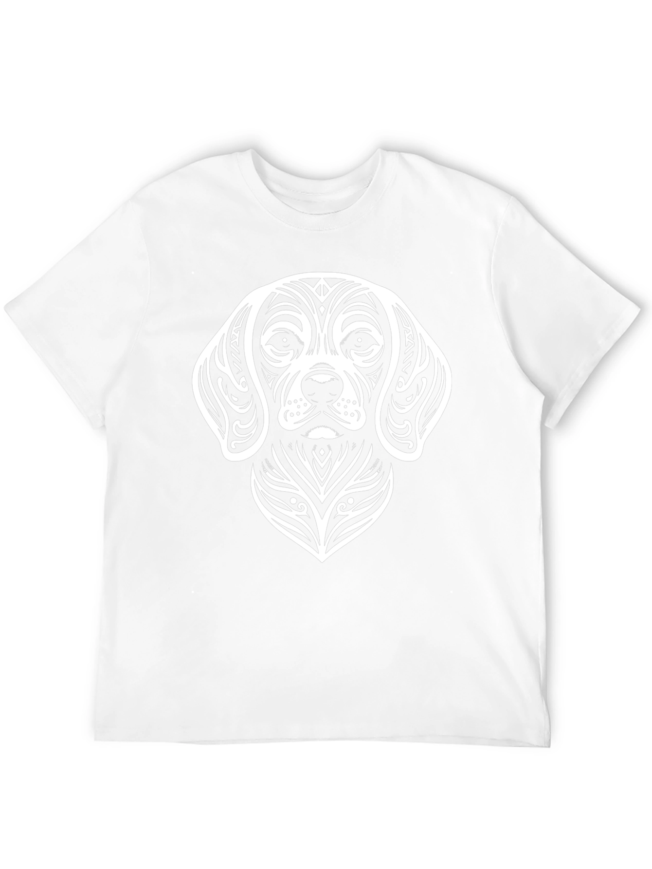 Tribal Dog Graphic Tee - Black