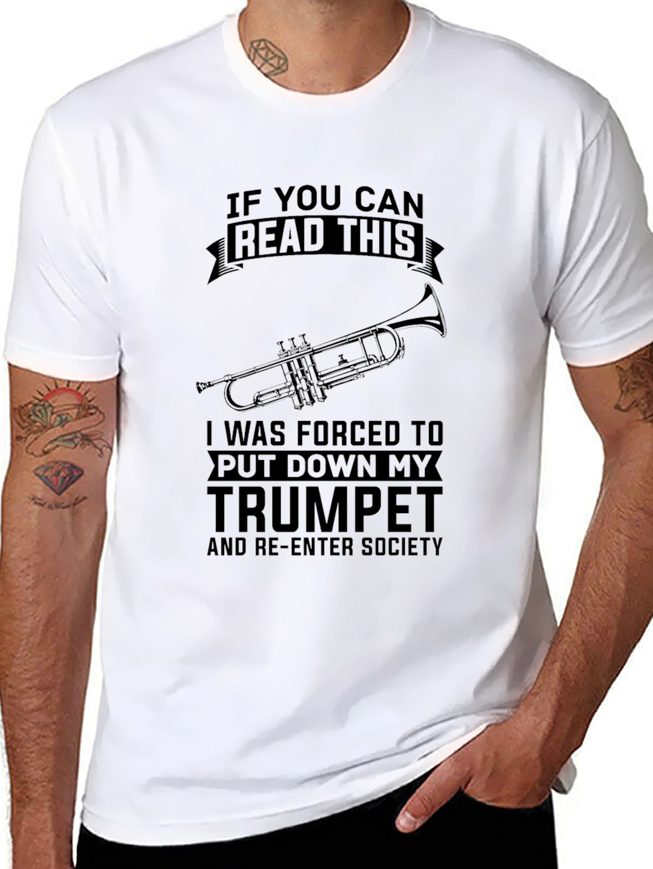 Trumpet T-Shirt - Forced to Re-Enter Society